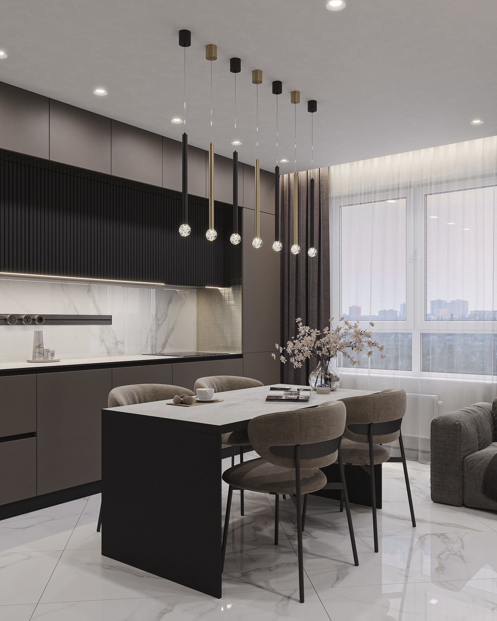 Обложка проекта: Квартира в шоколадных оттенках ЖК Норвуд г. Пенза