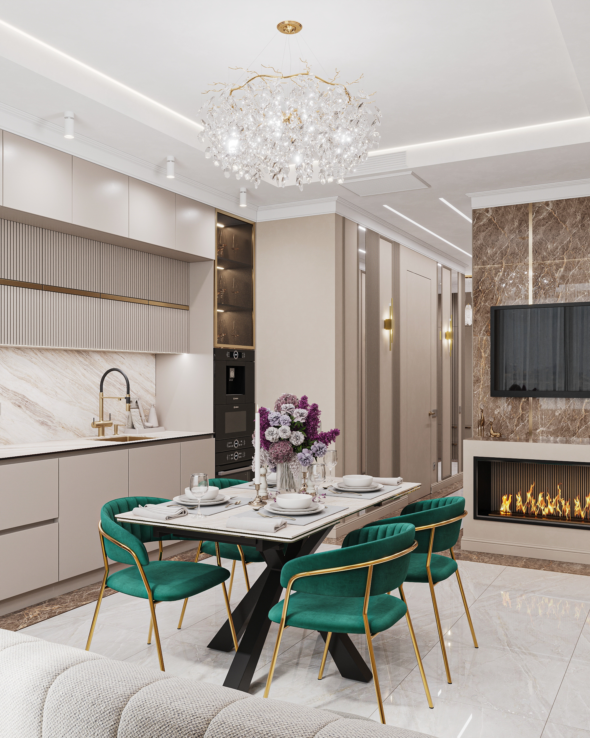 Квартира в карамельно - кофейной гамме  в ЖК HOLMS RESIDENCE