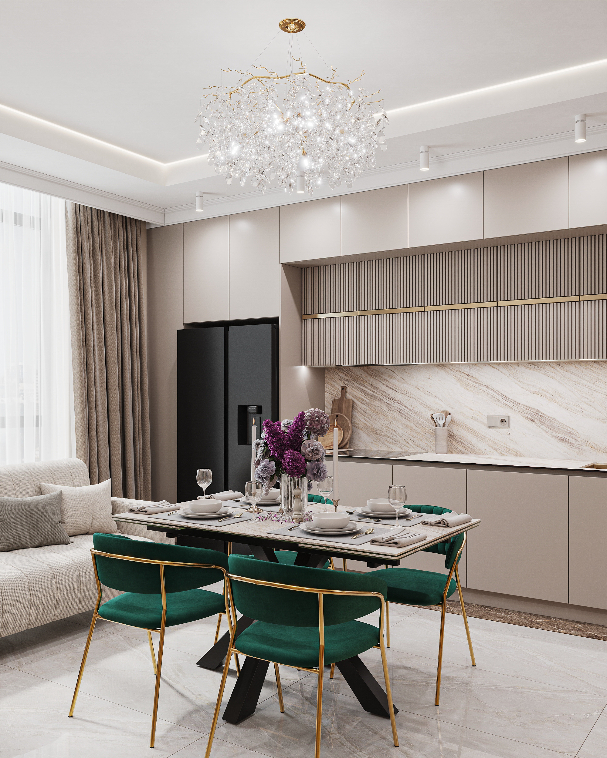 Квартира в карамельно - кофейной гамме  в ЖК HOLMS RESIDENCE