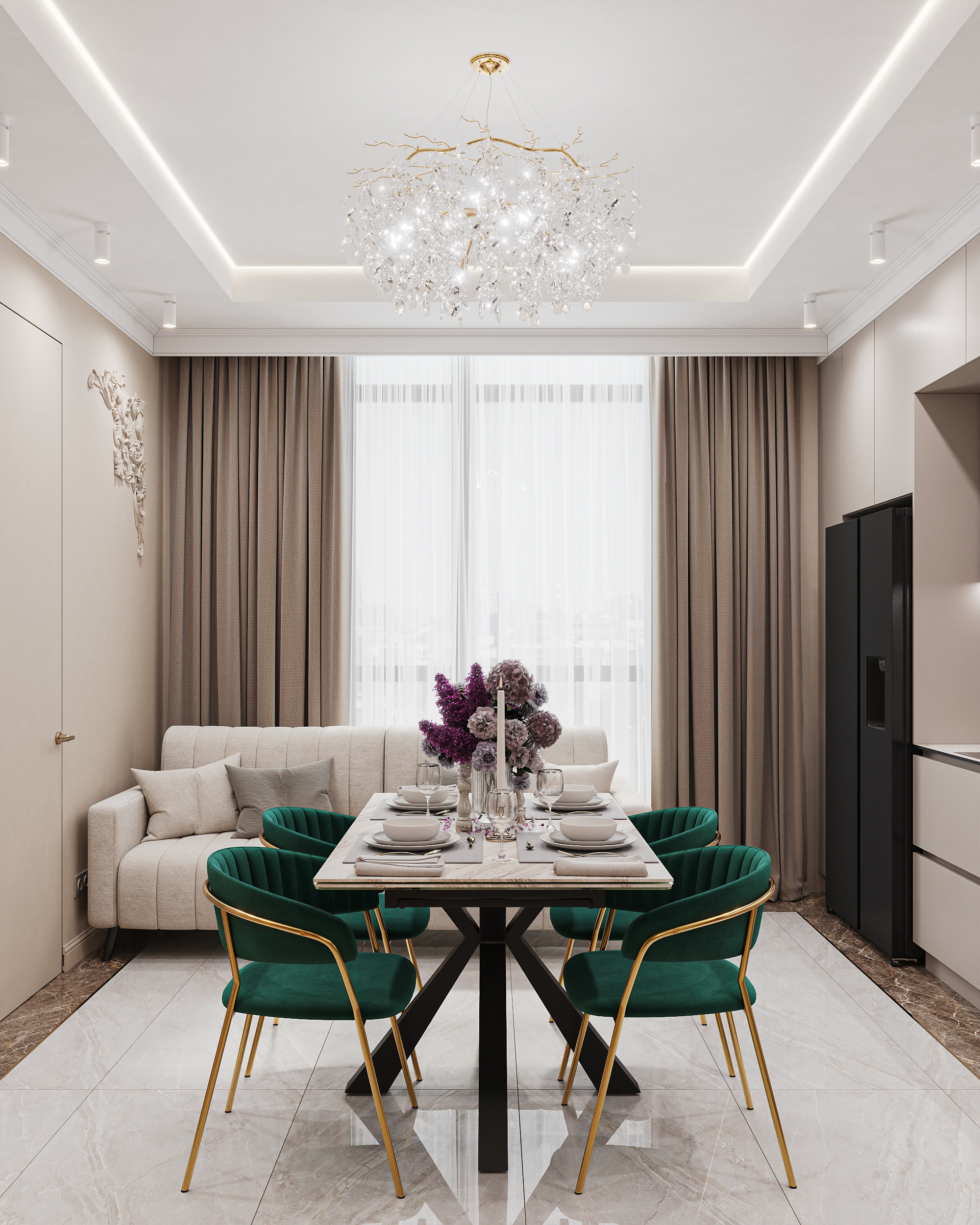 Квартира в карамельно - кофейной гамме  в ЖК HOLMS RESIDENCE