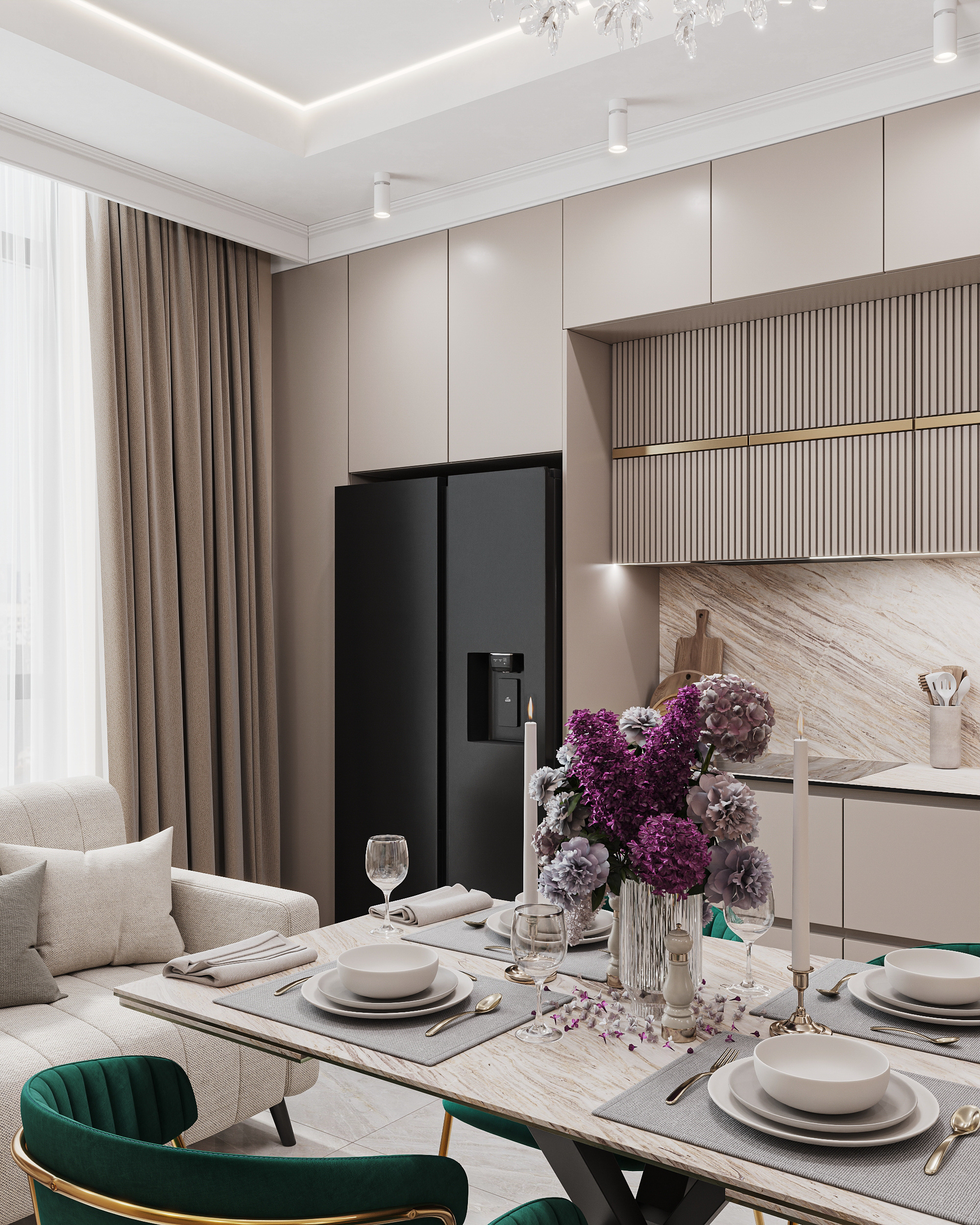 Квартира в карамельно - кофейной гамме  в ЖК HOLMS RESIDENCE