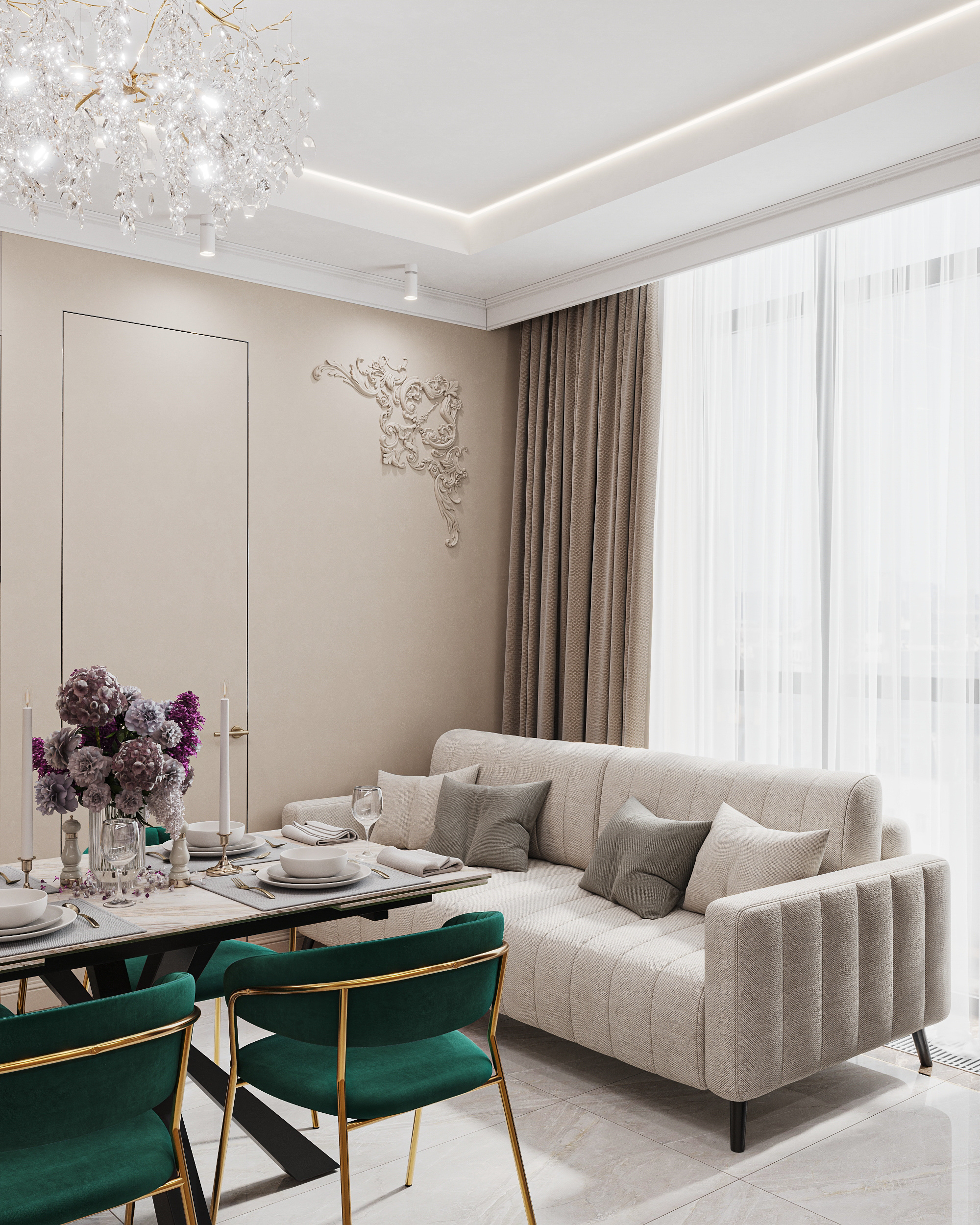 Квартира в карамельно - кофейной гамме  в ЖК HOLMS RESIDENCE