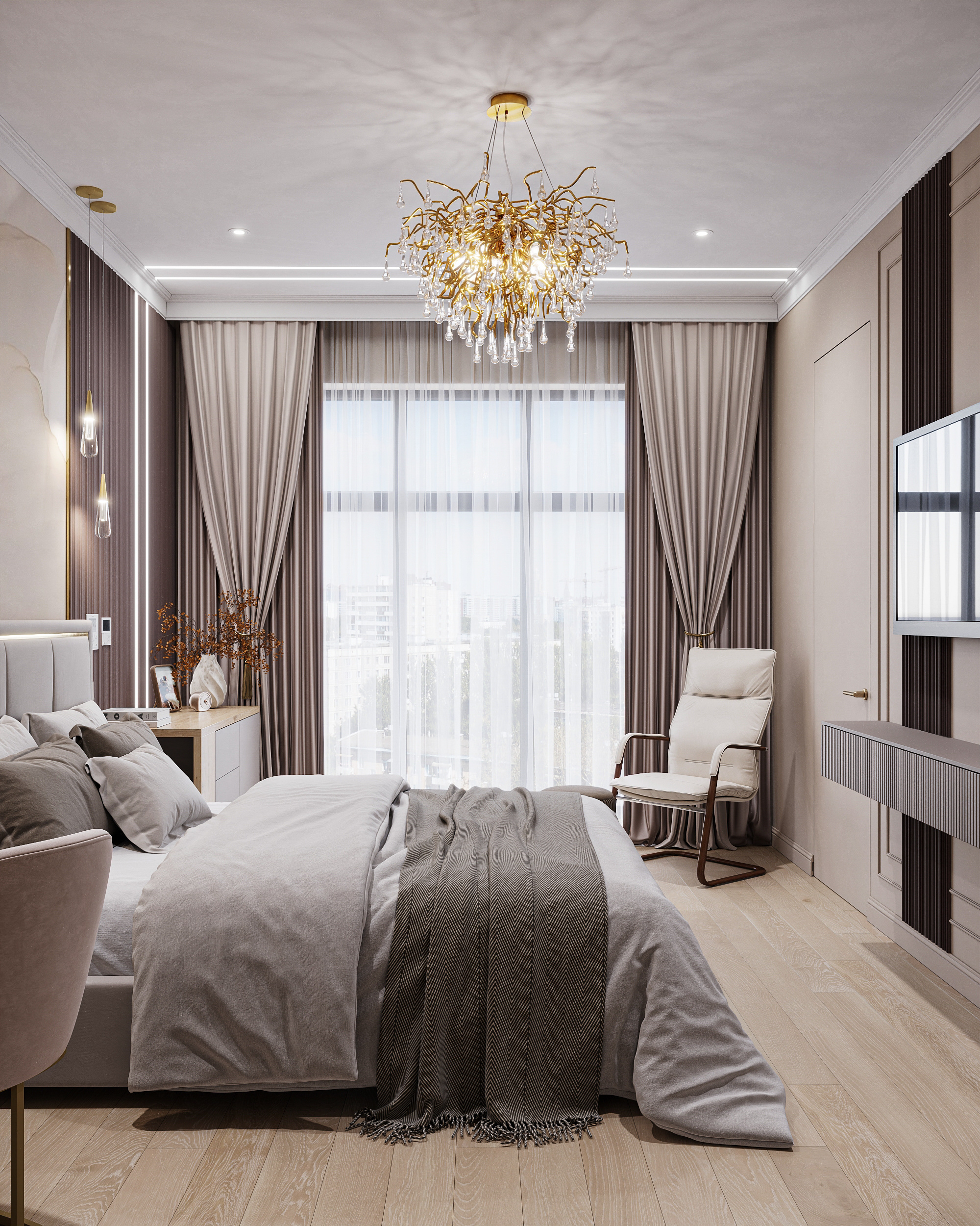 Квартира в карамельно - кофейной гамме  в ЖК HOLMS RESIDENCE