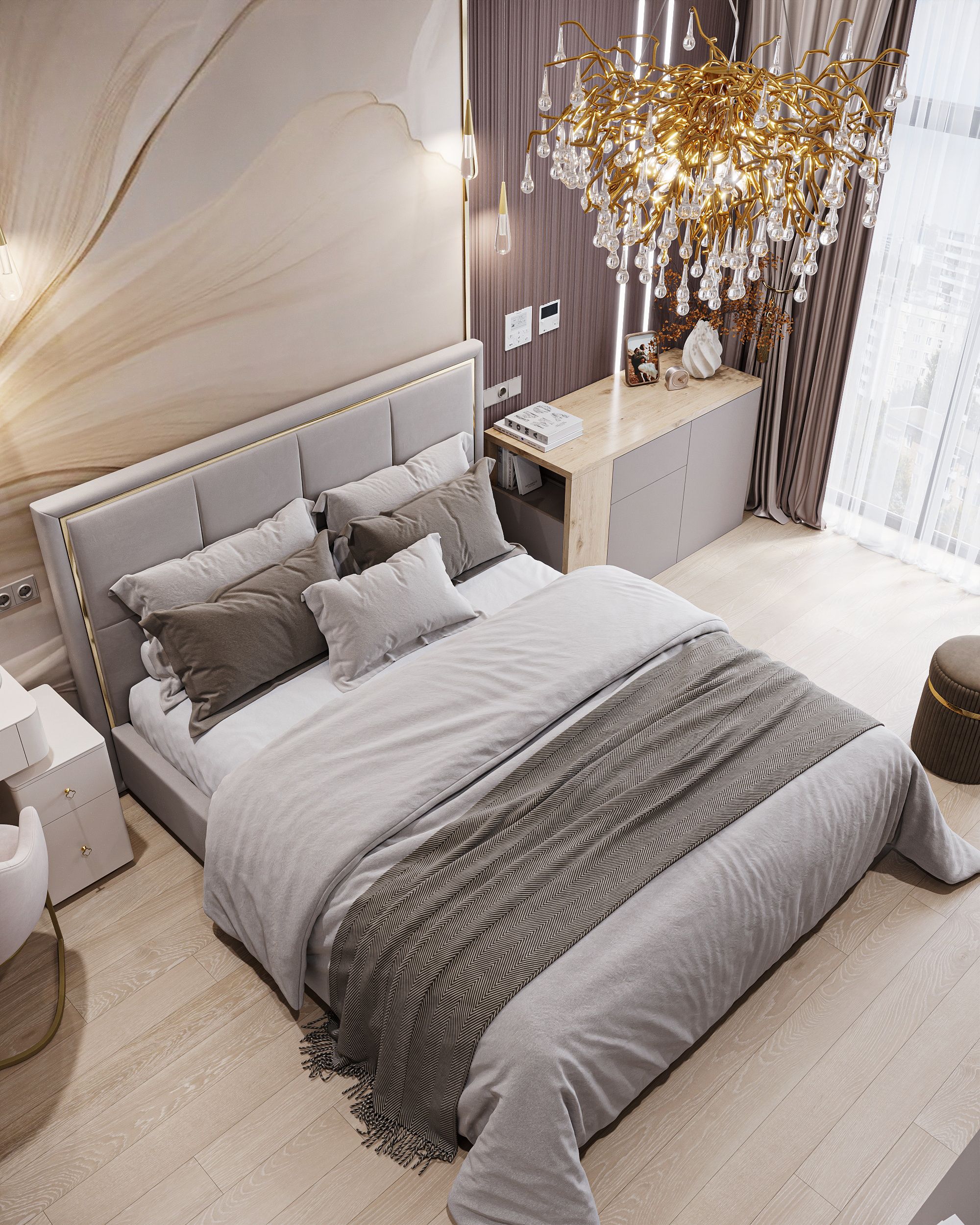 Обложка проекта: Квартира в карамельно - кофейной гамме  в ЖК HOLMS RESIDENCE