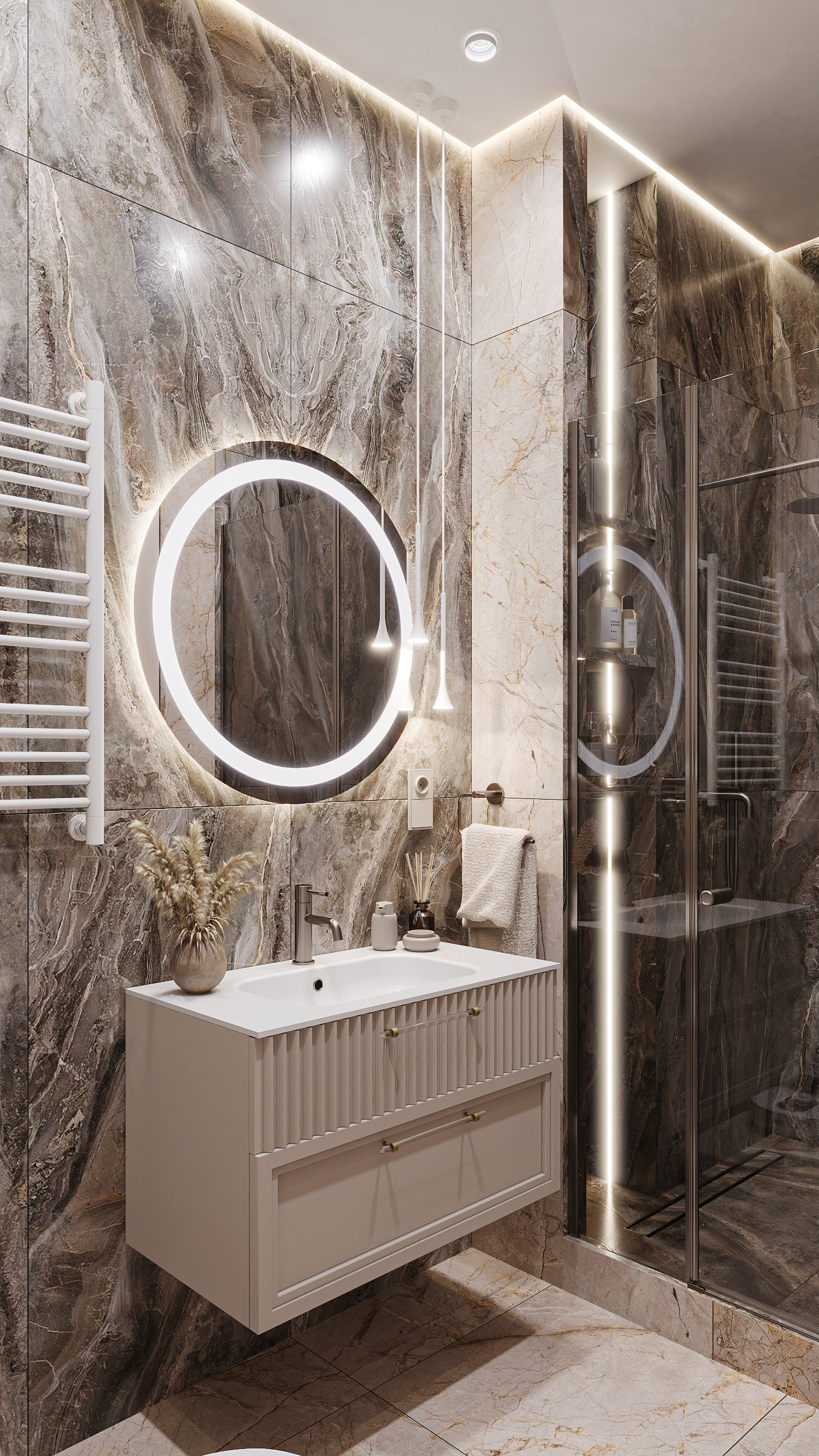 Квартира в карамельно - кофейной гамме  в ЖК HOLMS RESIDENCE