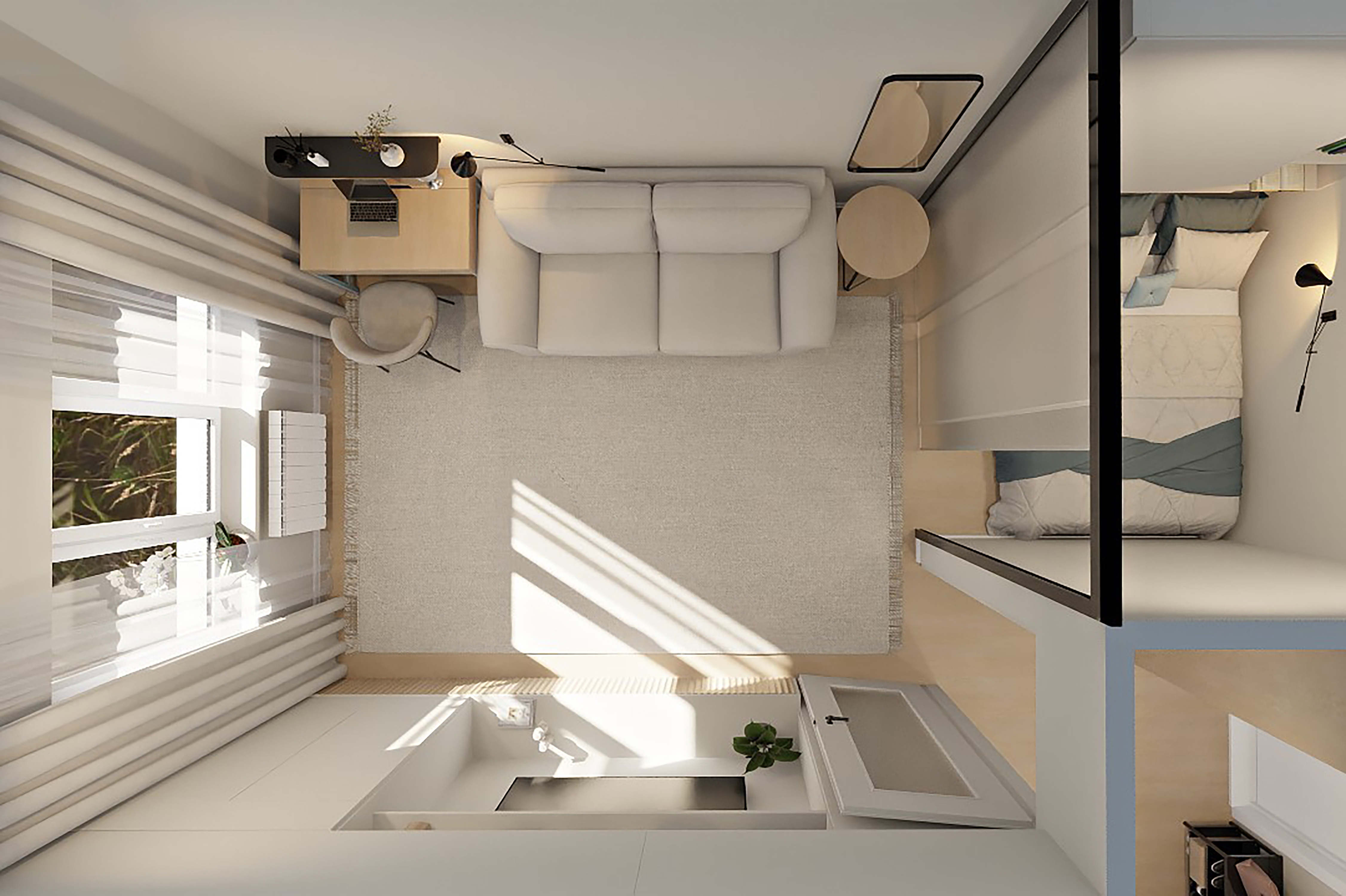 Обложка проекта: Гостиная и санузел