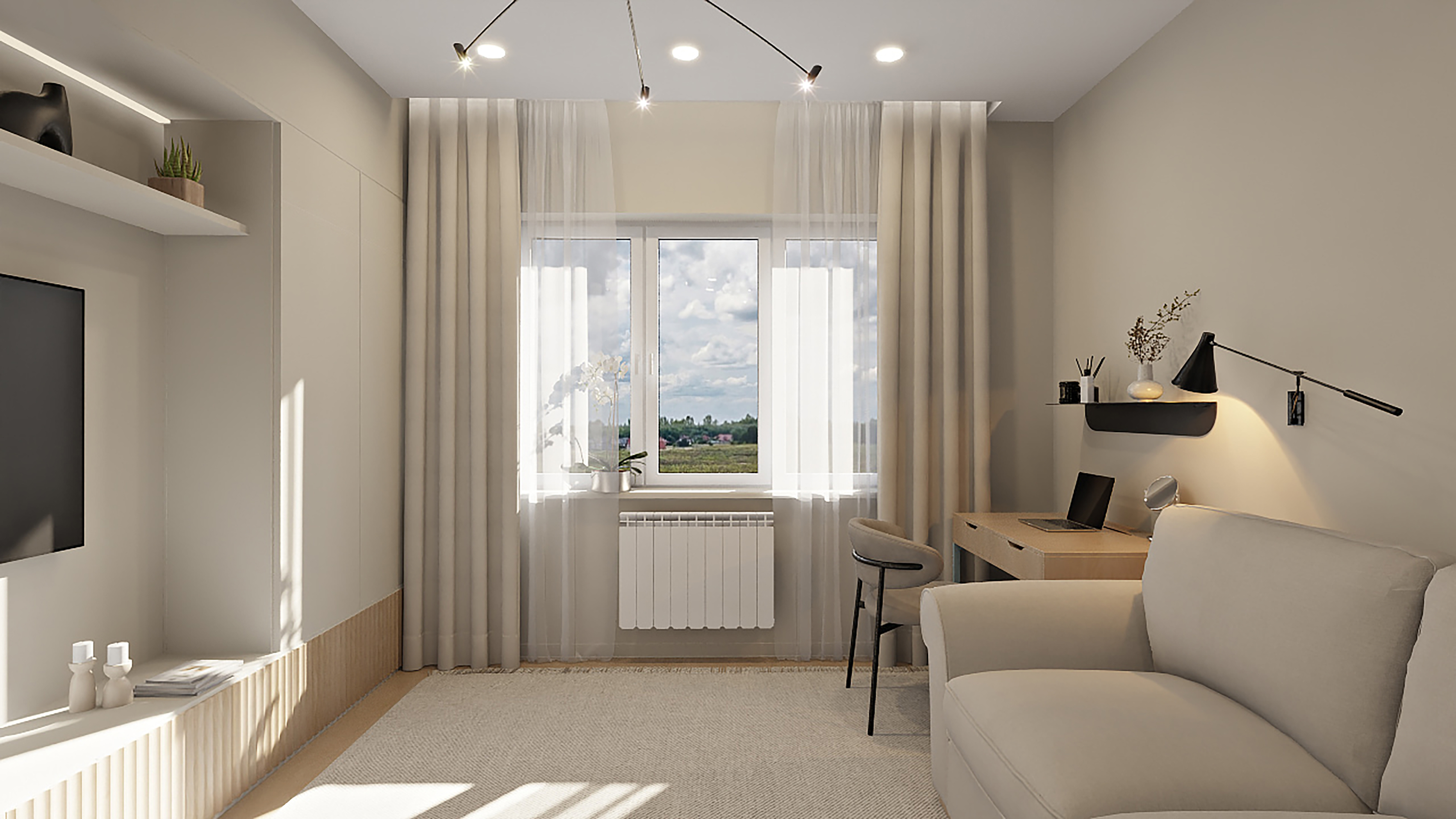 Гостиная и санузел