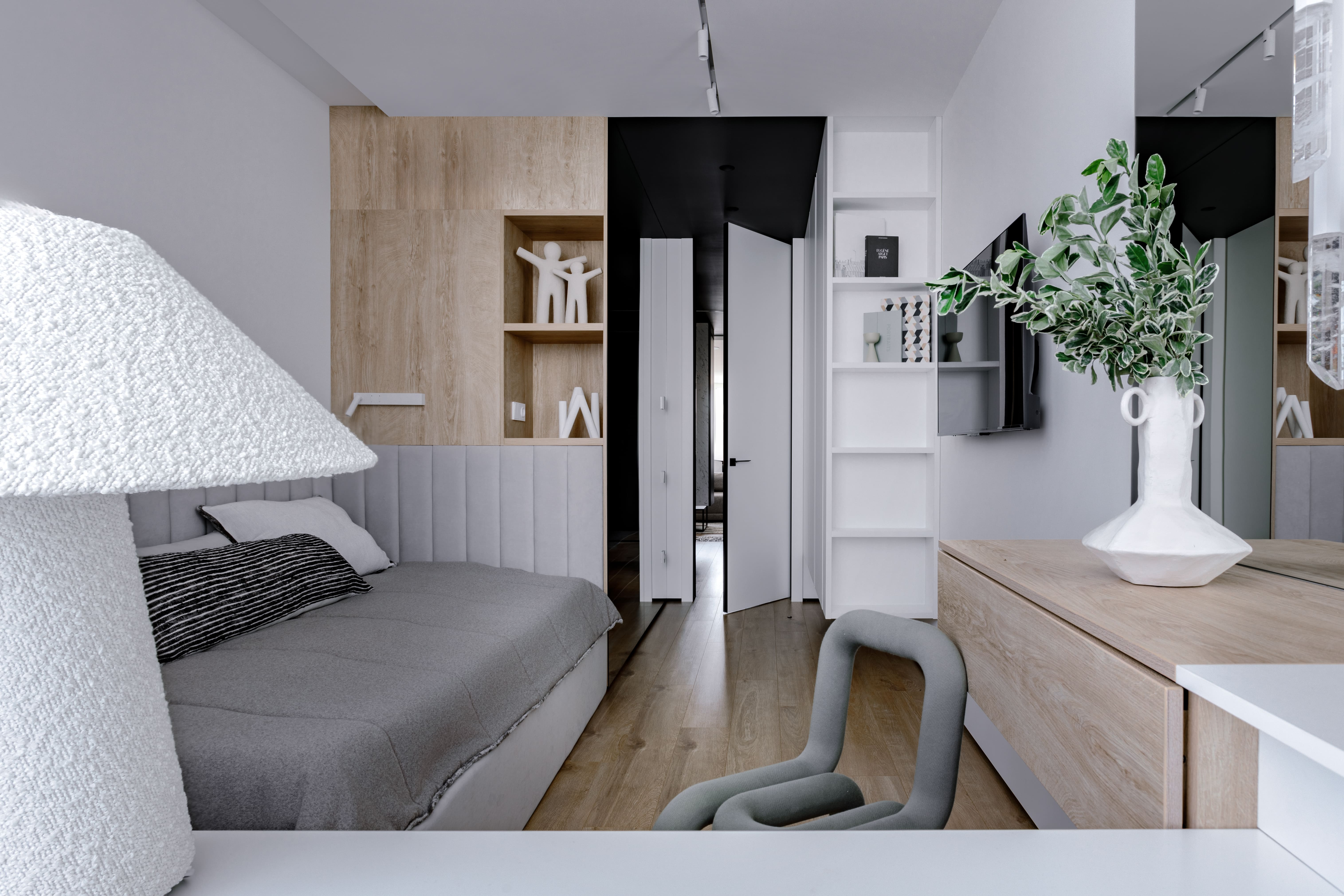 "Над облаками". Фотографии реализованного проекта квартиры 80 м2