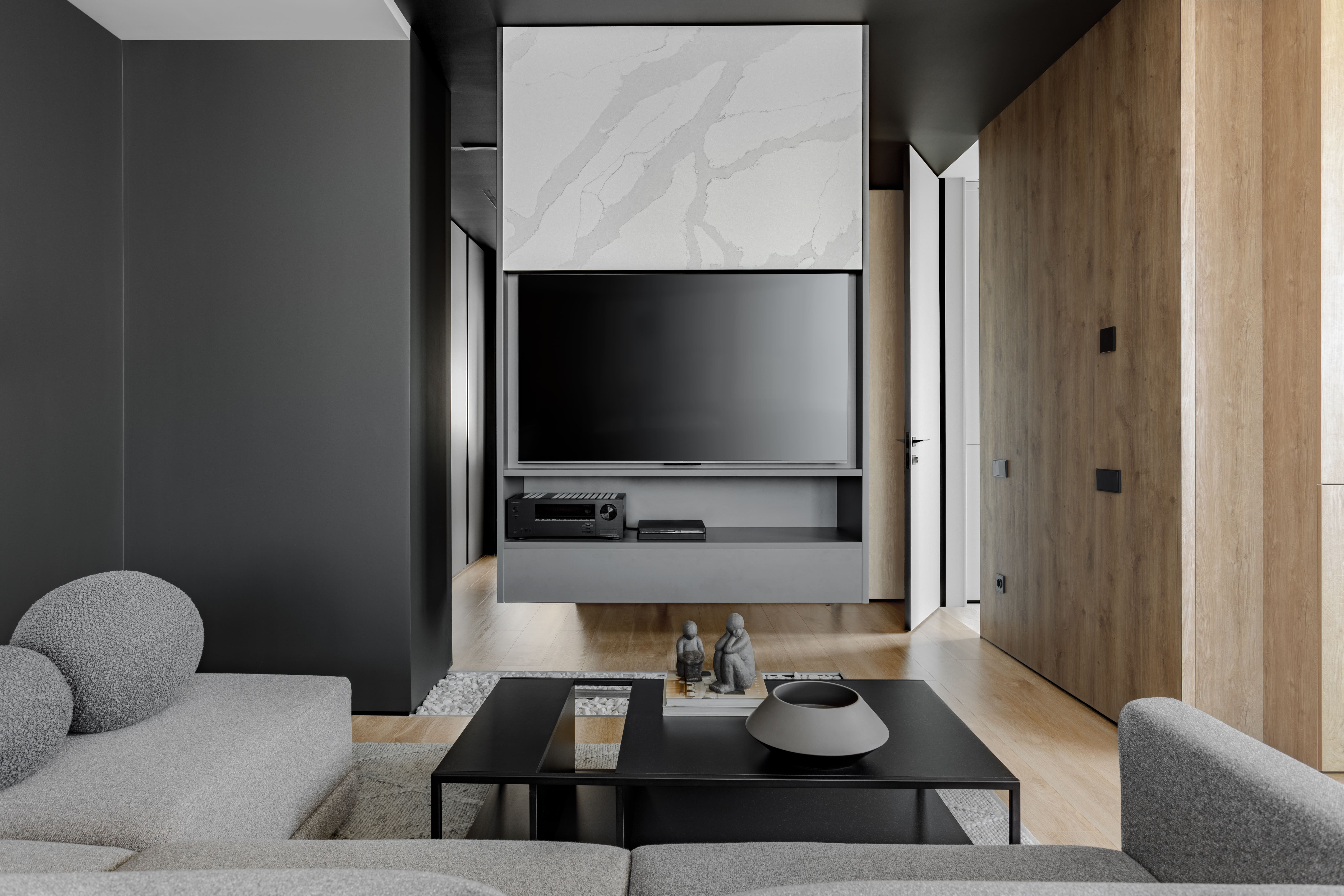 "Над облаками". Фотографии реализованного проекта квартиры 80 м2