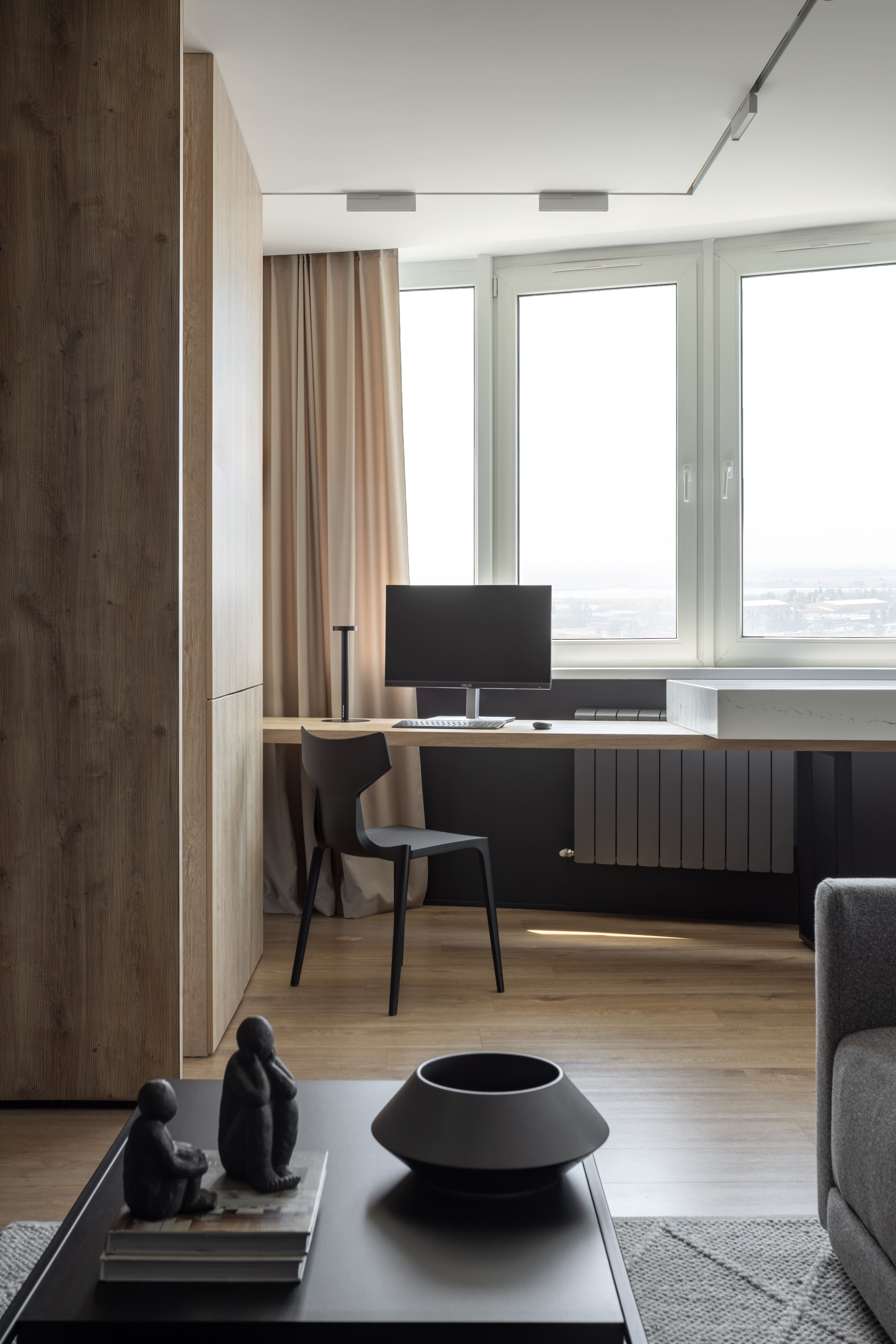 "Над облаками". Фотографии реализованного проекта квартиры 80 м2