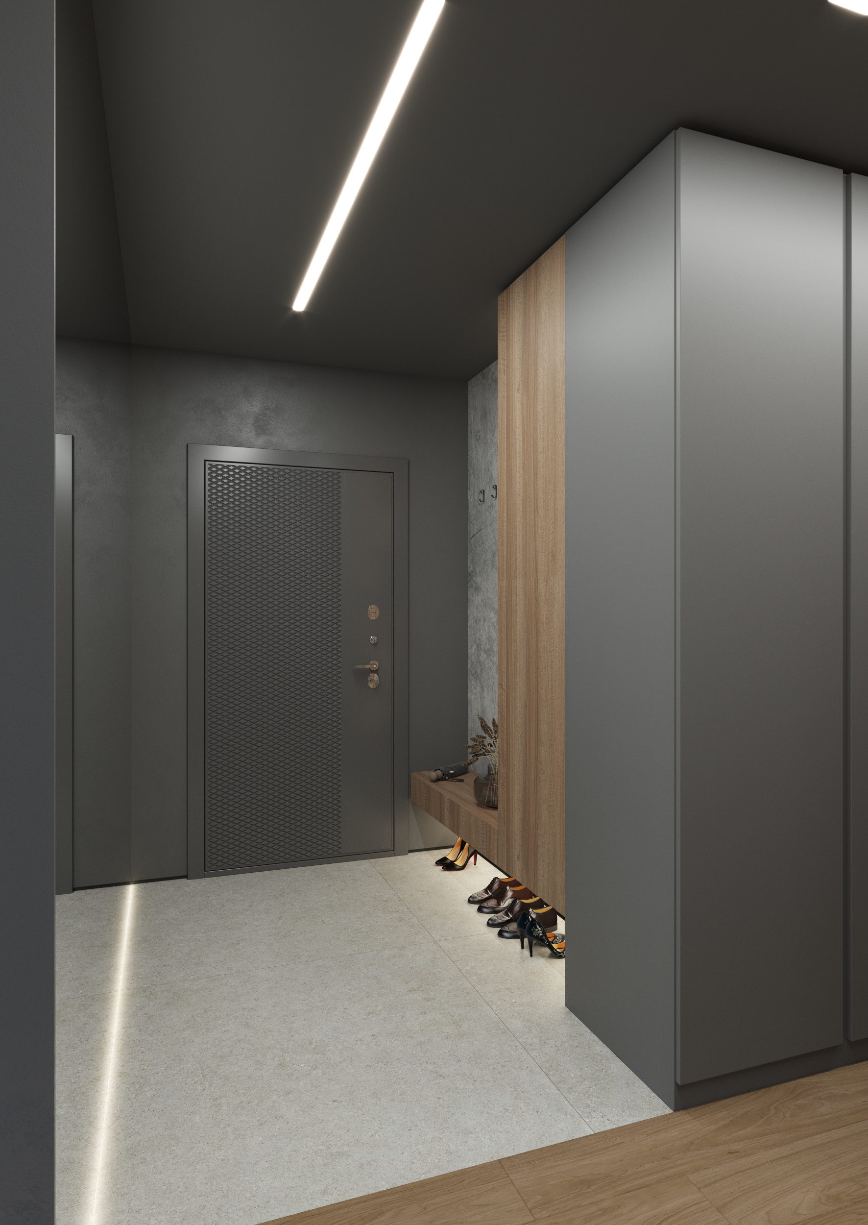 "Над облаками". Фотографии реализованного проекта квартиры 80 м2