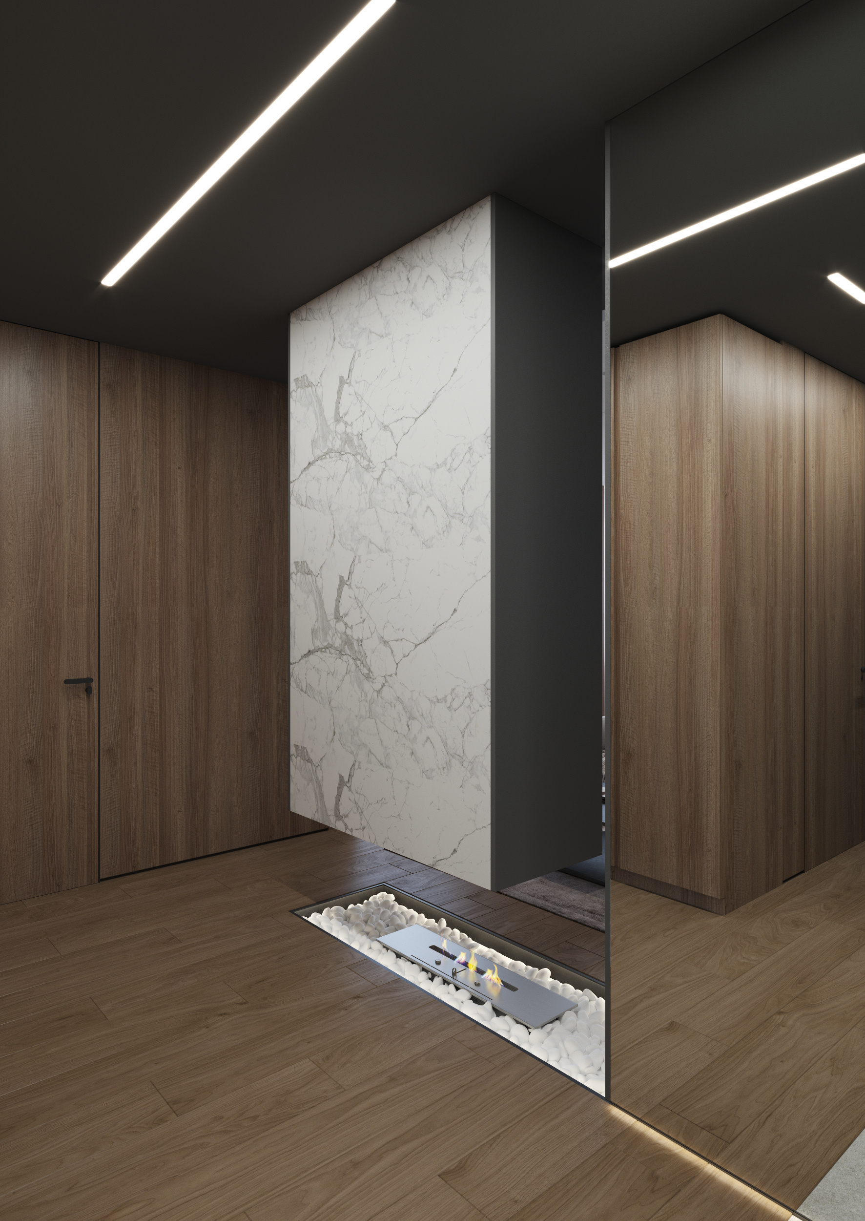 "Над облаками". Фотографии реализованного проекта квартиры 80 м2