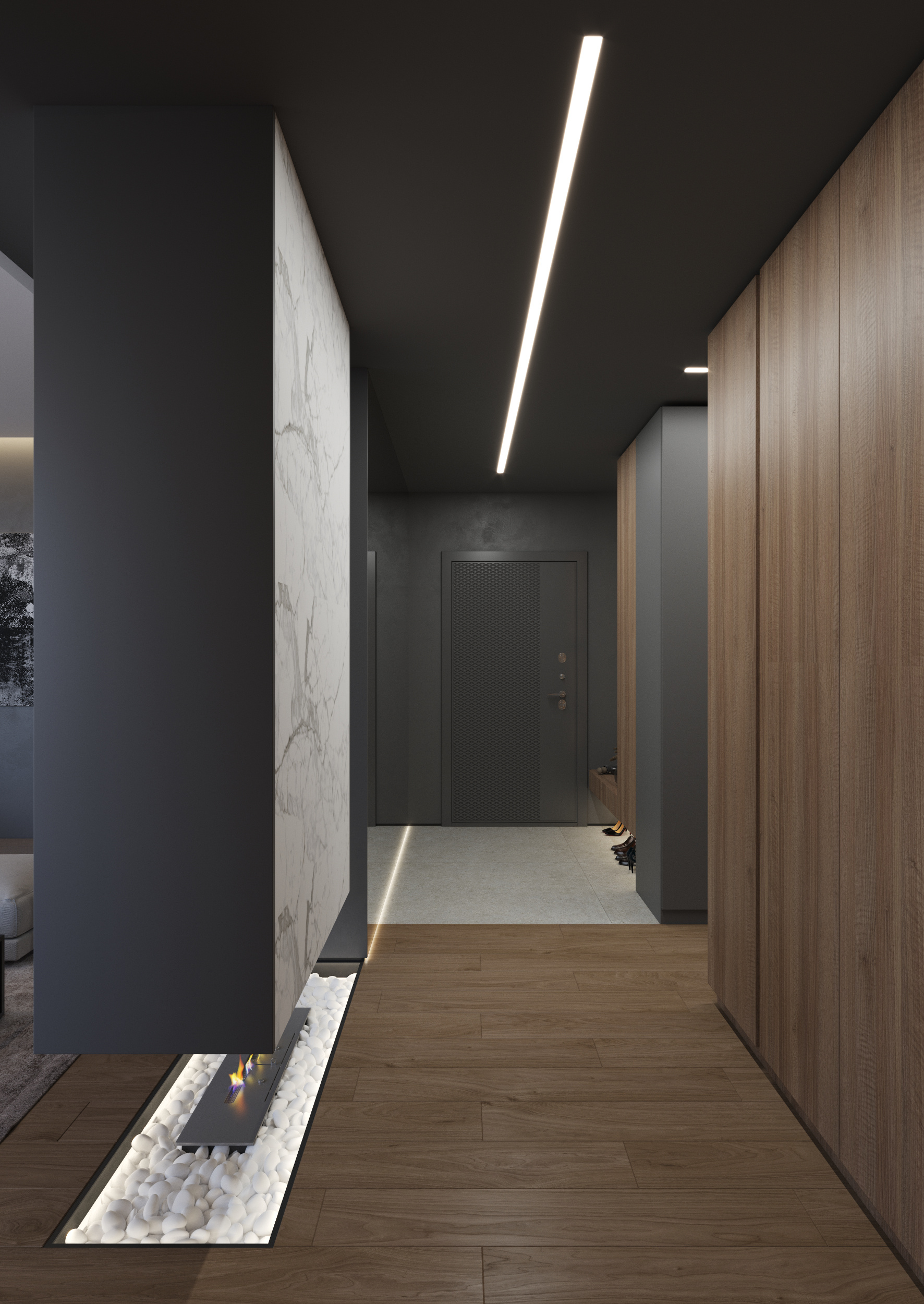 "Над облаками". Фотографии реализованного проекта квартиры 80 м2