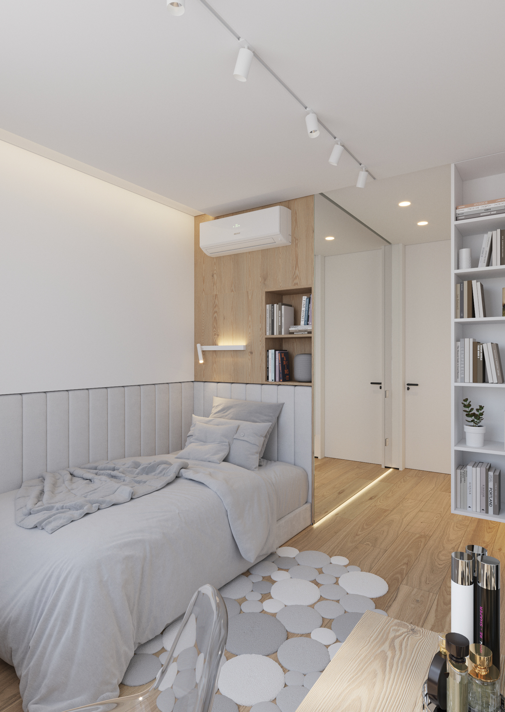 "Над облаками". Фотографии реализованного проекта квартиры 80 м2