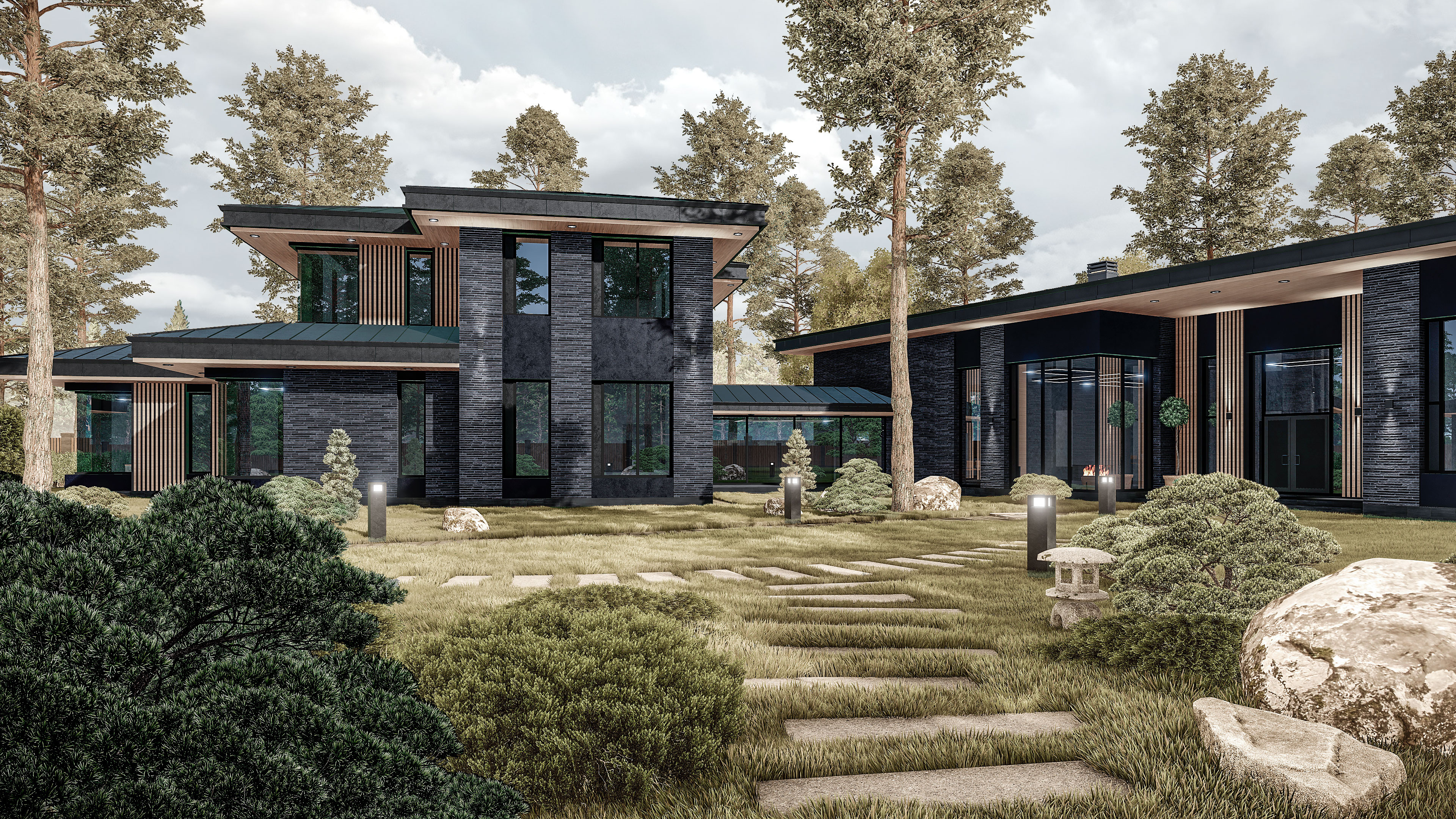 Вилла с беседкой в Охтинском Парке