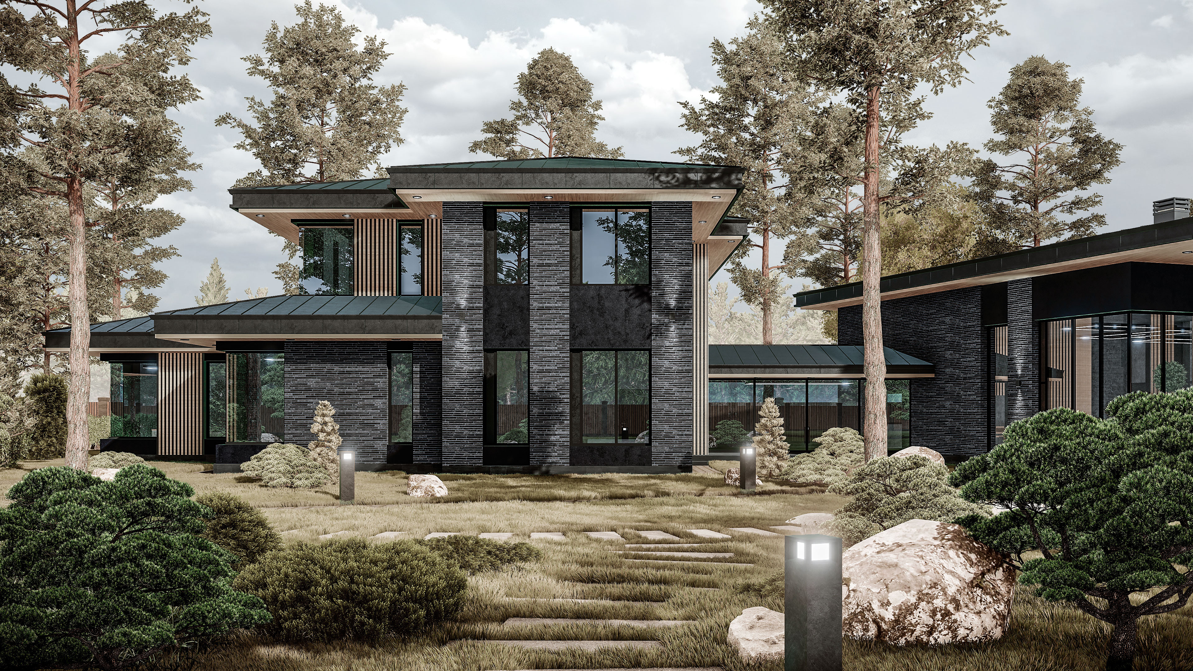 Вилла с беседкой в Охтинском Парке