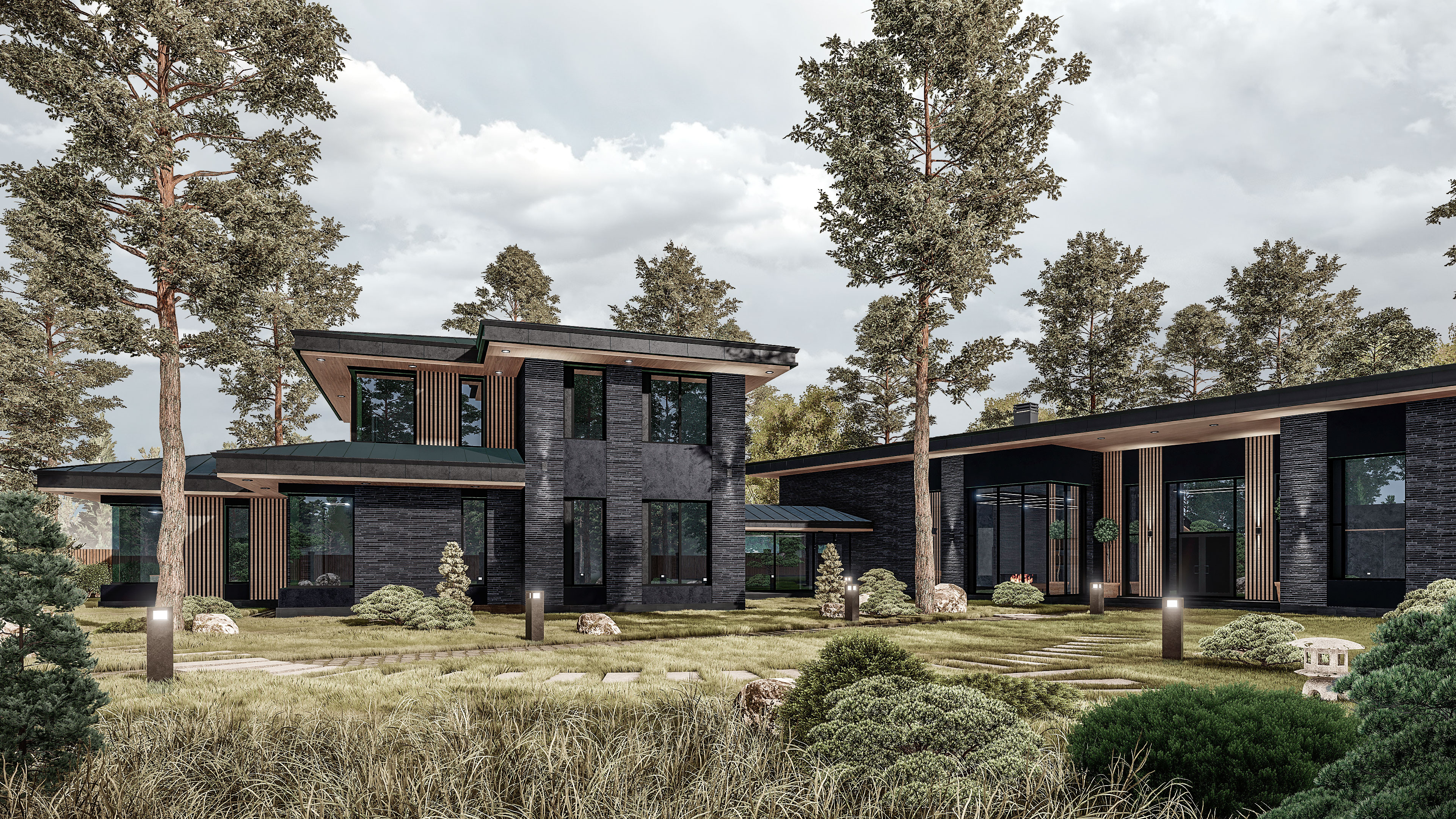 Вилла с беседкой в Охтинском Парке