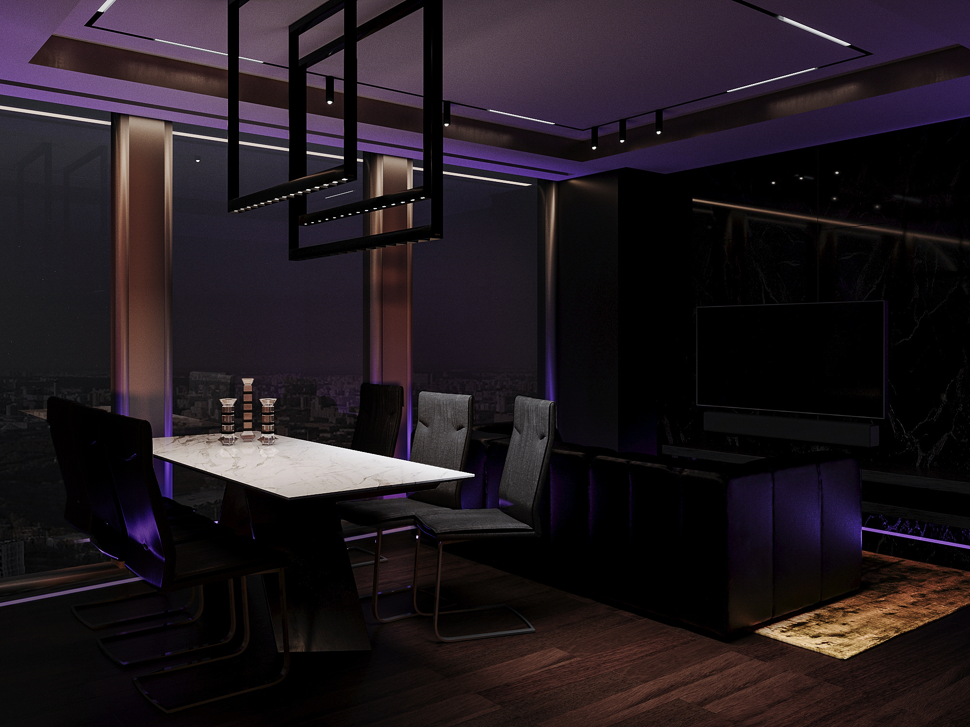 Визуализация апартаментов для бизнесмена.Москва Сити