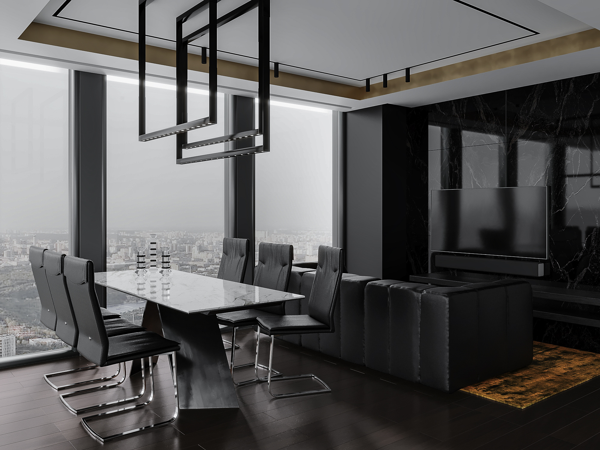 Обложка проекта: Визуализация апартаментов для бизнесмена.Москва Сити