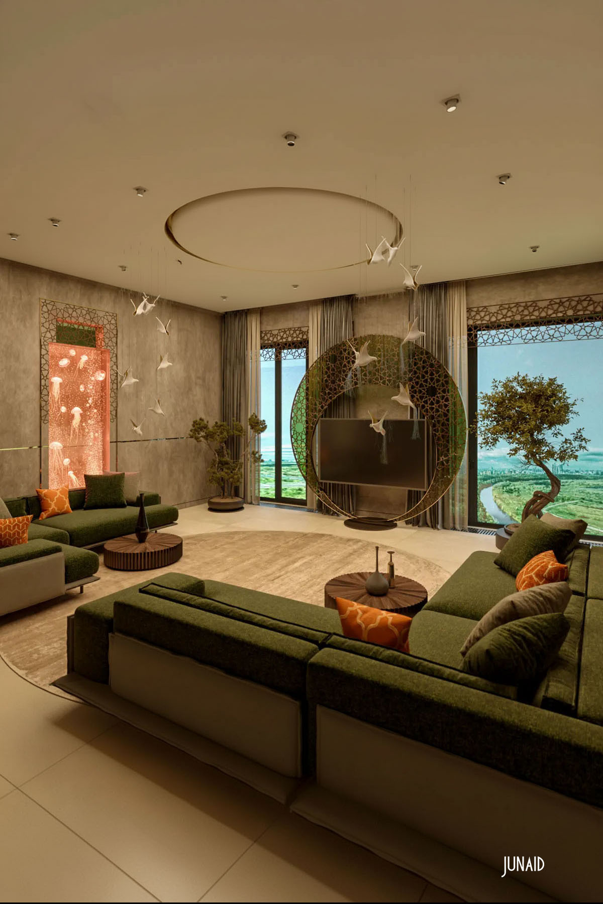 Дизайн квартиры в современном восточном стиле Москва ЖК Остров