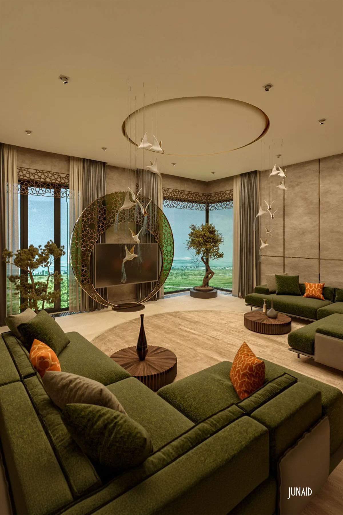 Дизайн квартиры в современном восточном стиле Москва ЖК Остров