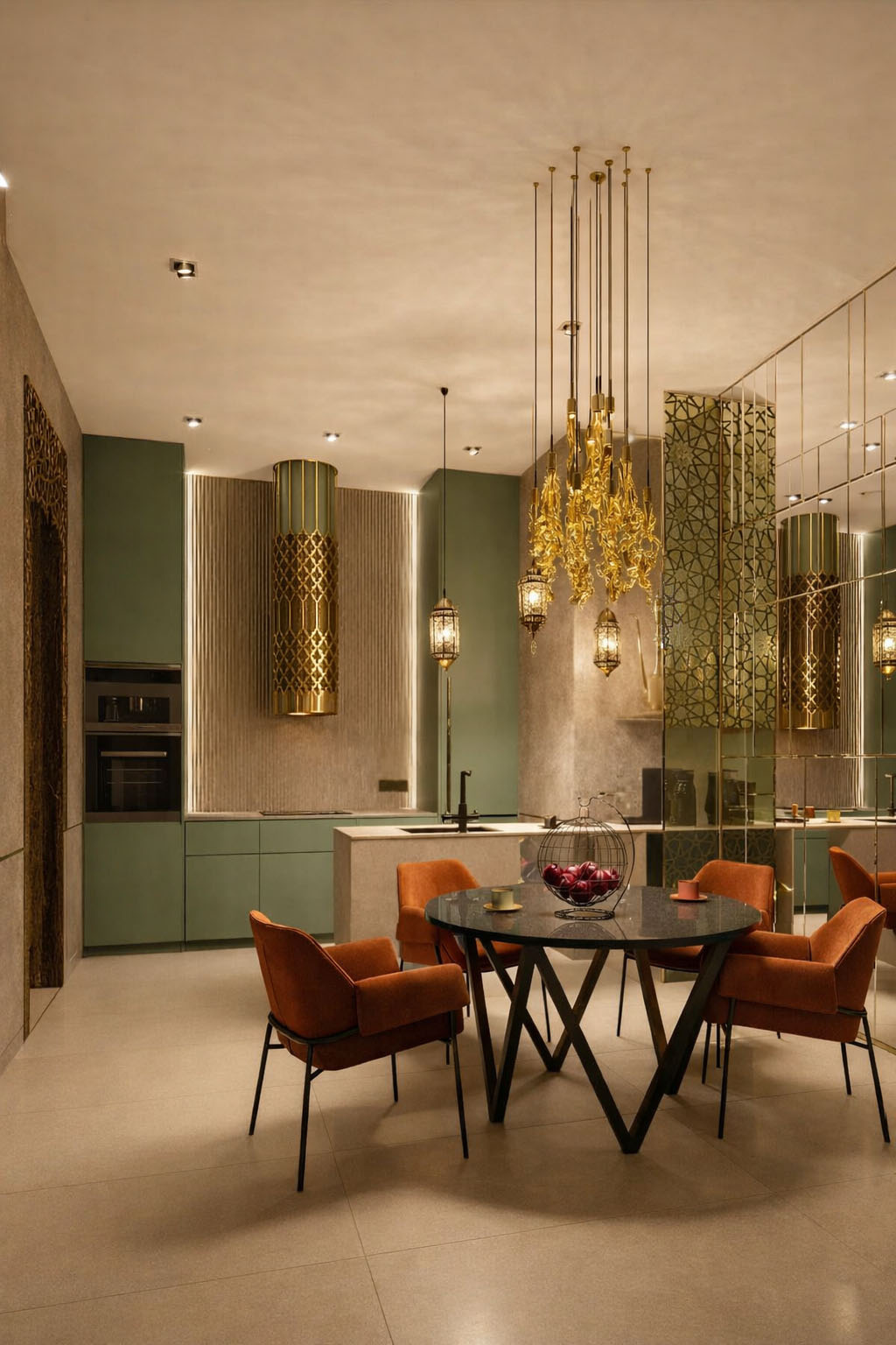 Дизайн квартиры в современном восточном стиле Москва ЖК Остров