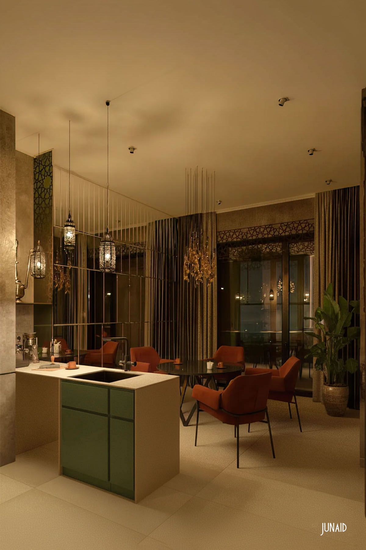 Дизайн квартиры в современном восточном стиле Москва ЖК Остров