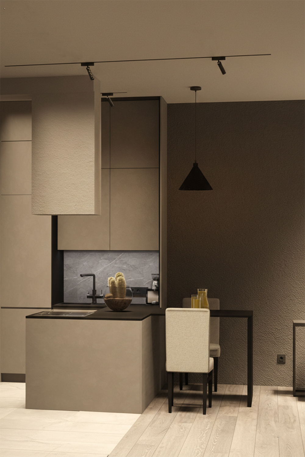 Минимализм и функциональность: Квартира 40м² для молодой пары в ЖК «Сердце Столицы»"