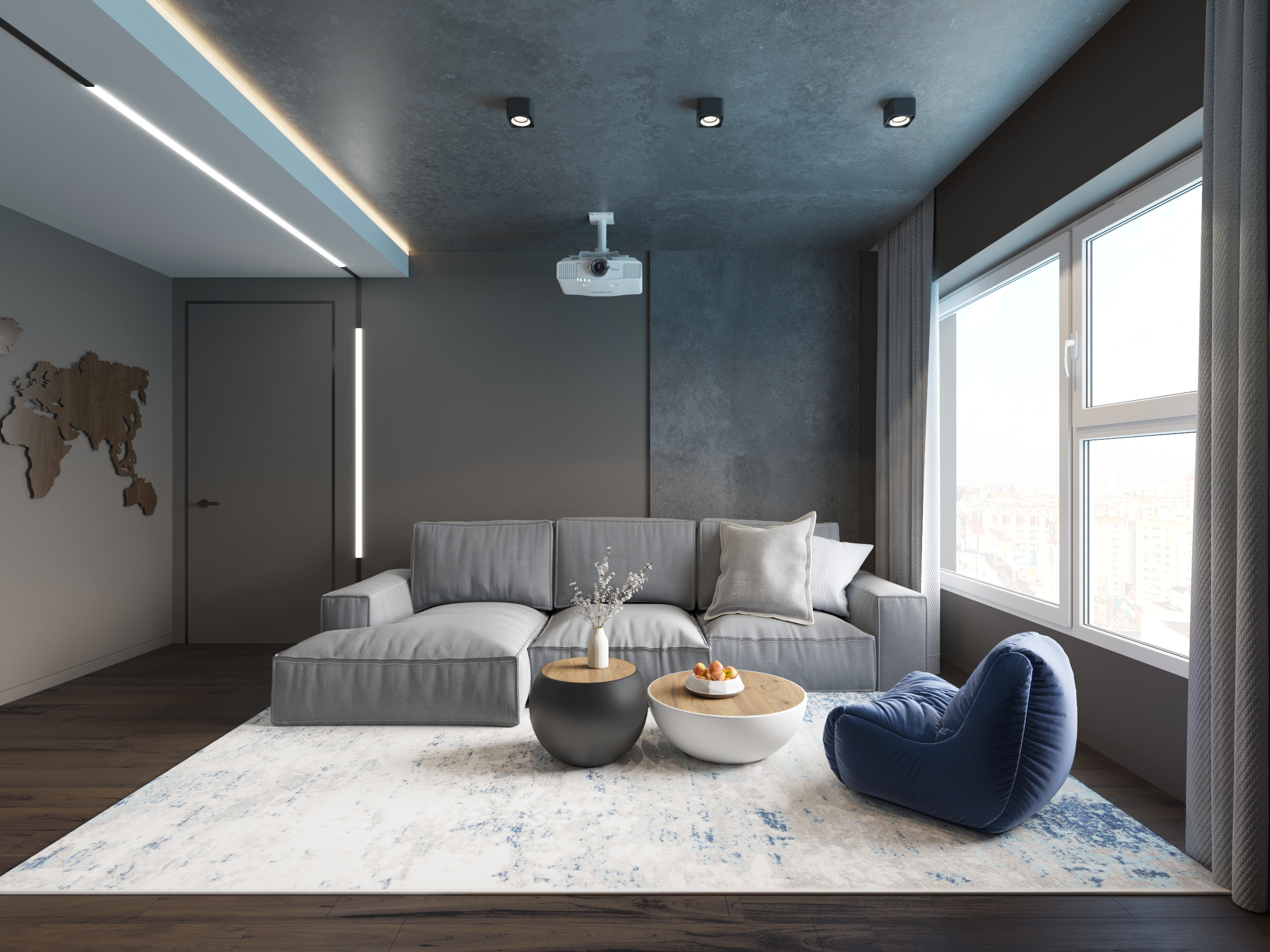 Квартира для молодой семьи в небоскребе