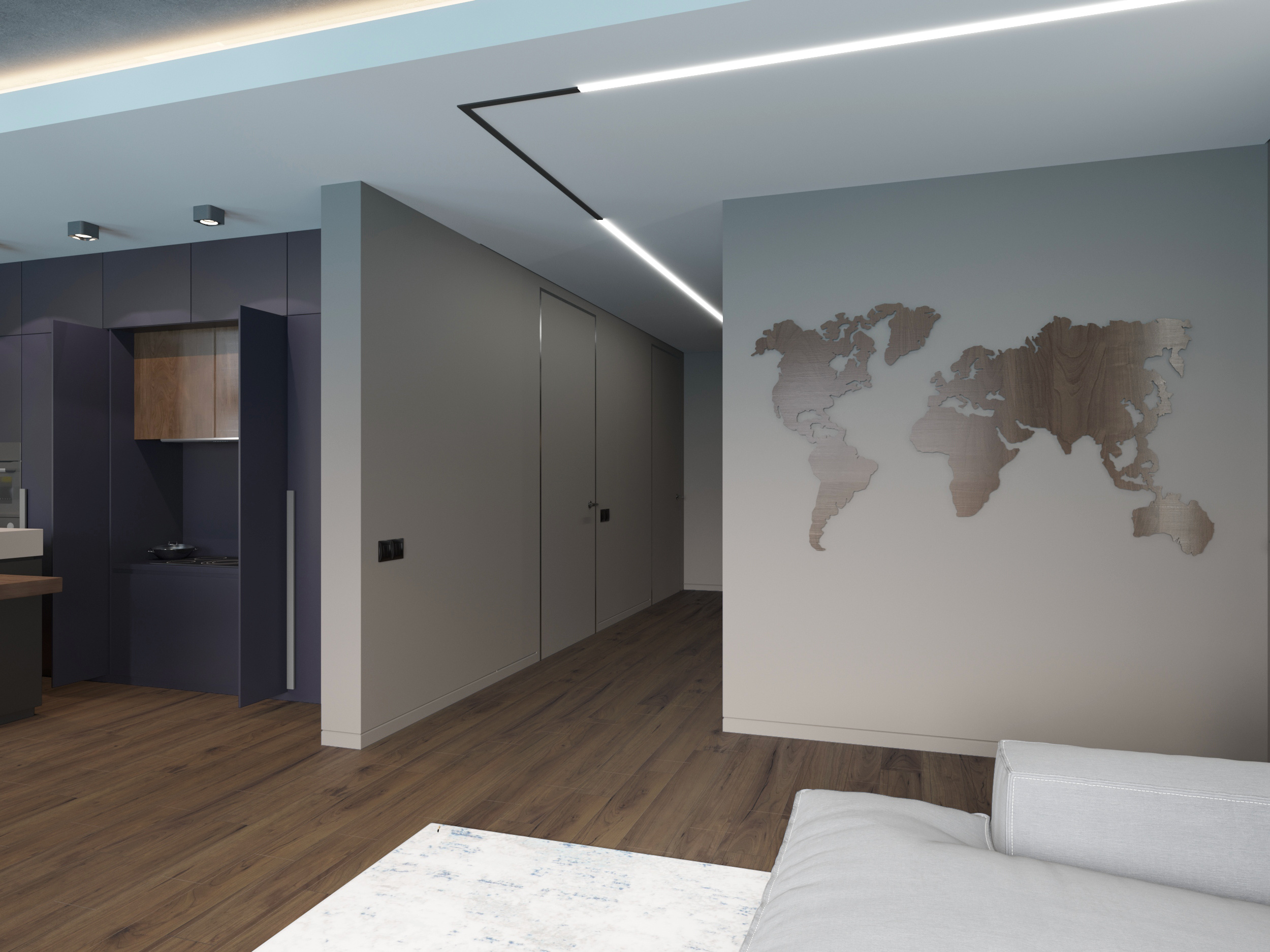 Квартира для молодой семьи в небоскребе