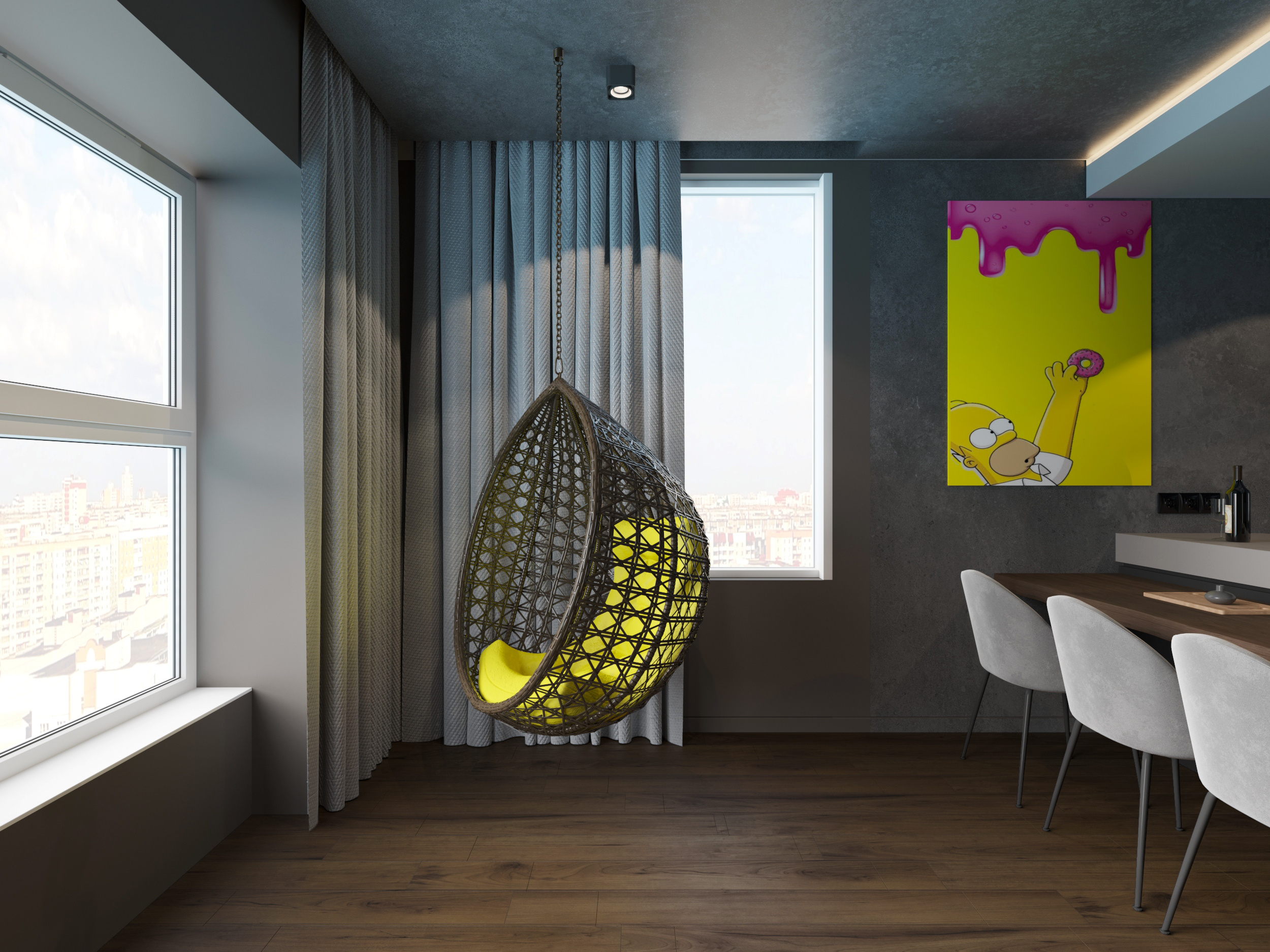 Квартира для молодой семьи в небоскребе