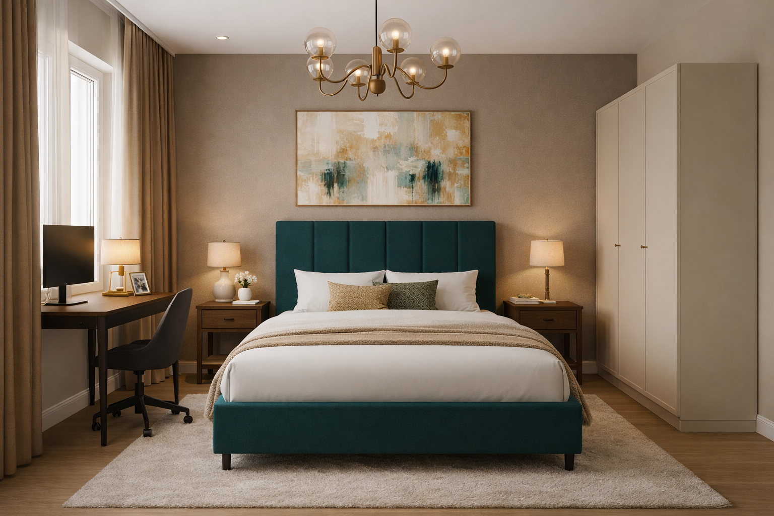 Кухня и Спальня с яркими акцентами