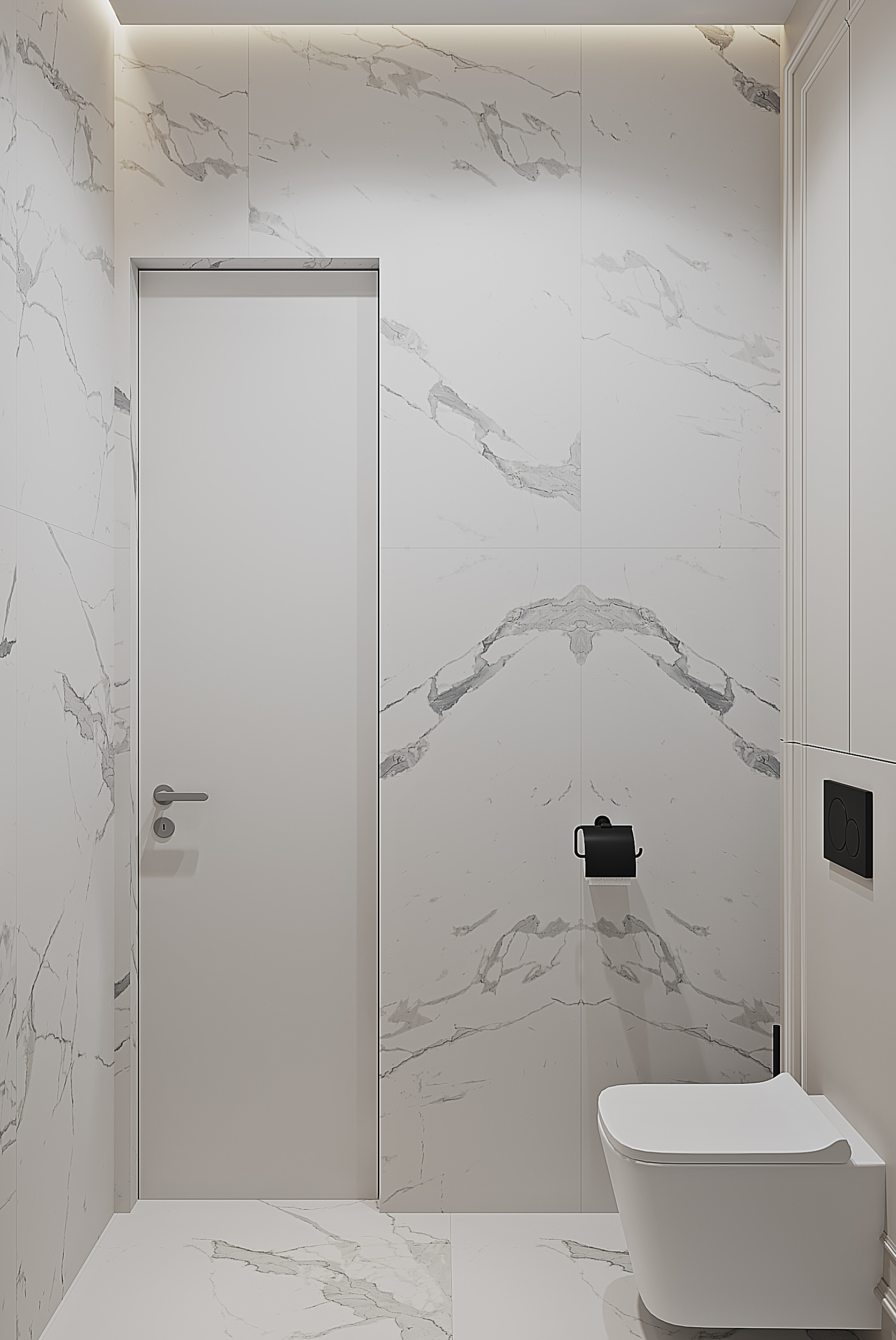 Сан.узел в светлых оттенках.