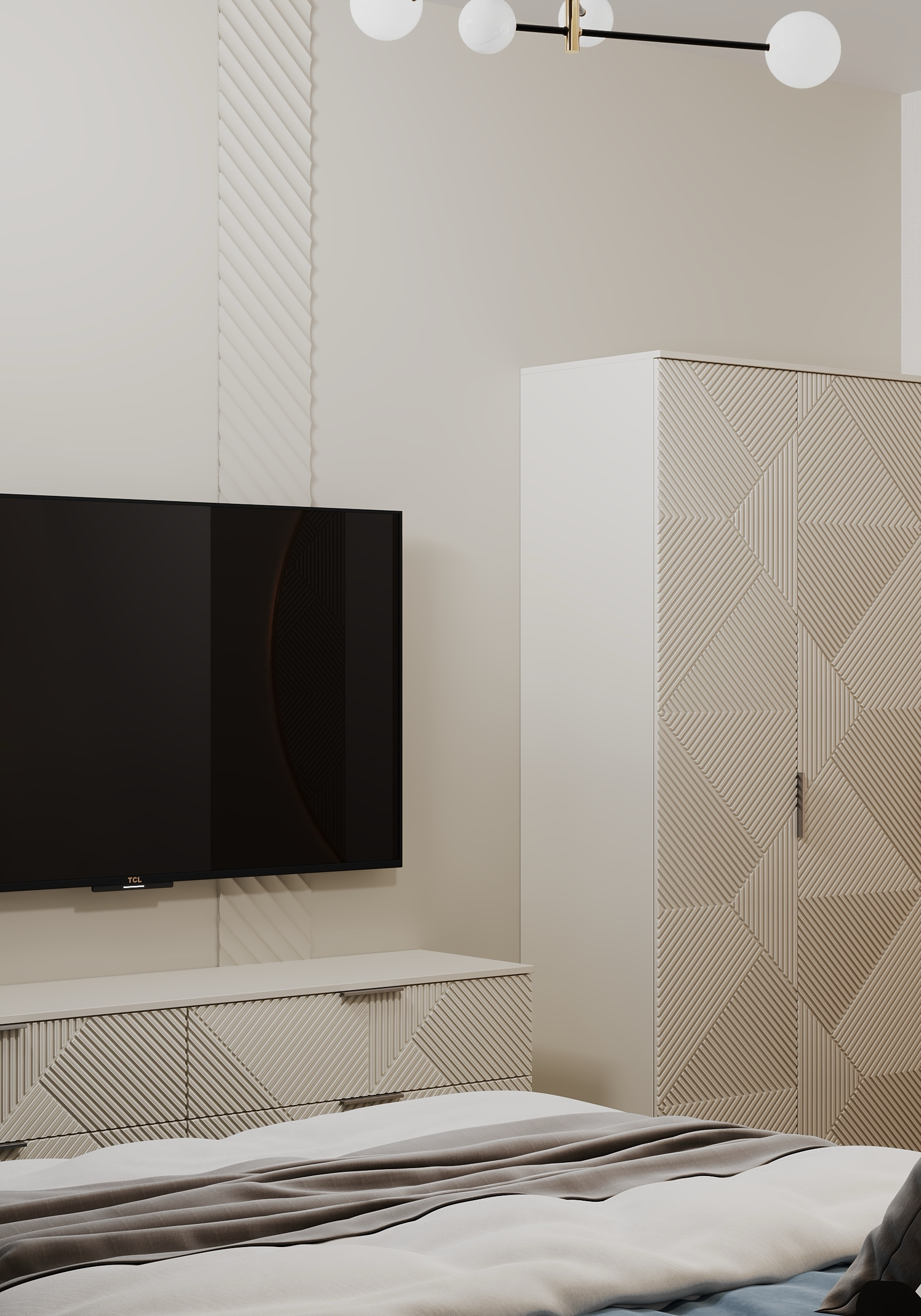 Спальня гостевая в загородном доме.