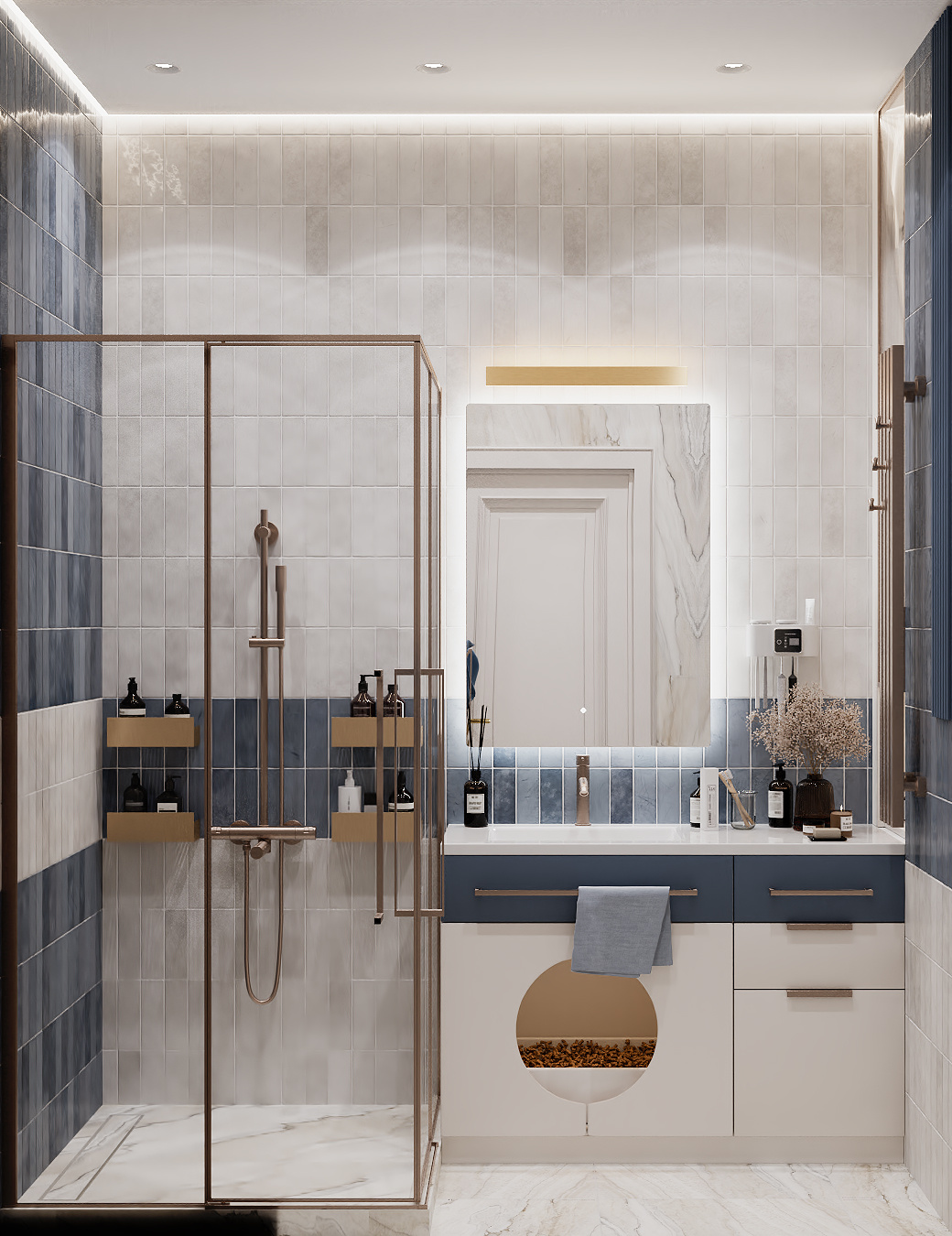 Дизайн квартиры в светлых тонах 45 кв. м.