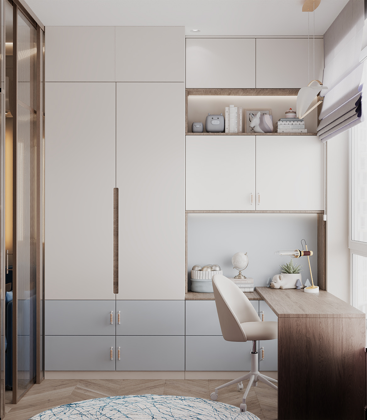 Дизайн квартиры в светлых тонах 45 кв. м.