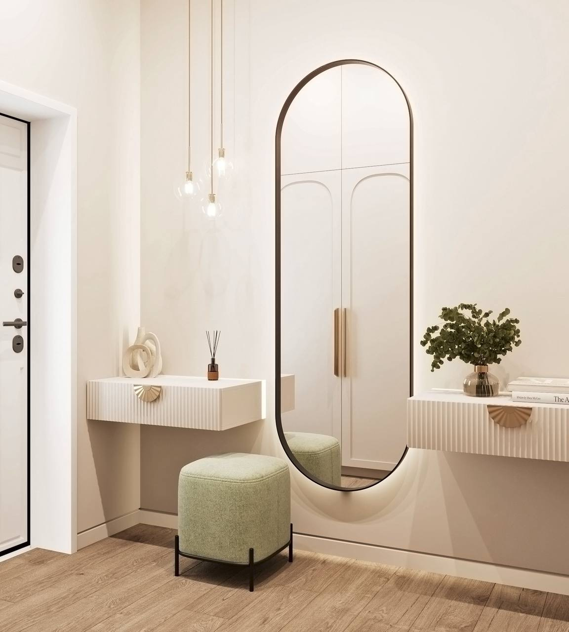 Современный интерьер квартиры 65 м² в светлых тонах