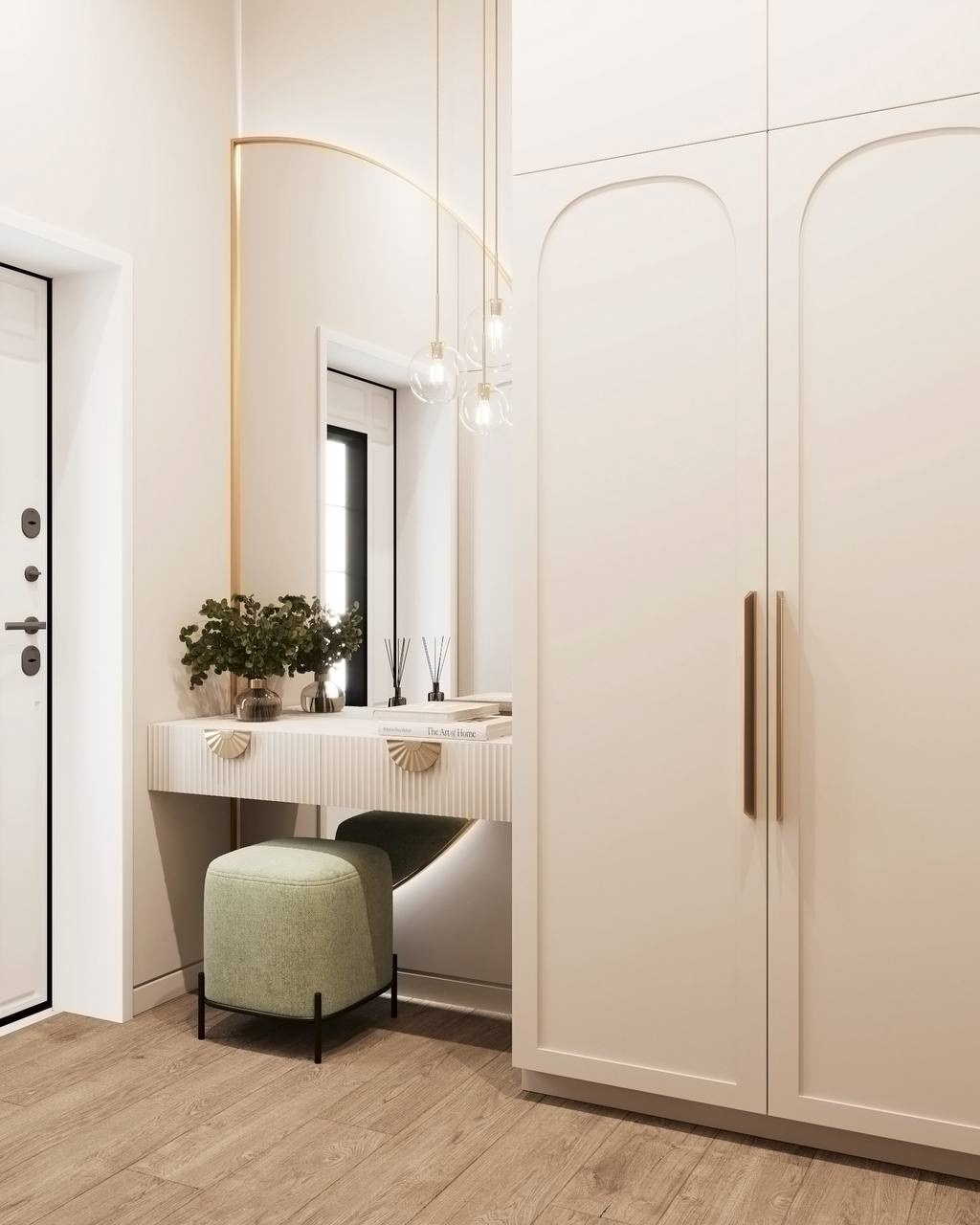 Современный интерьер квартиры 65 м² в светлых тонах