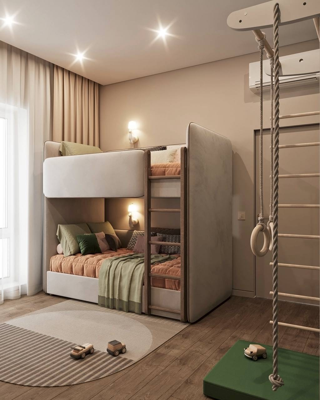 Современный интерьер квартиры 65 м² в светлых тонах