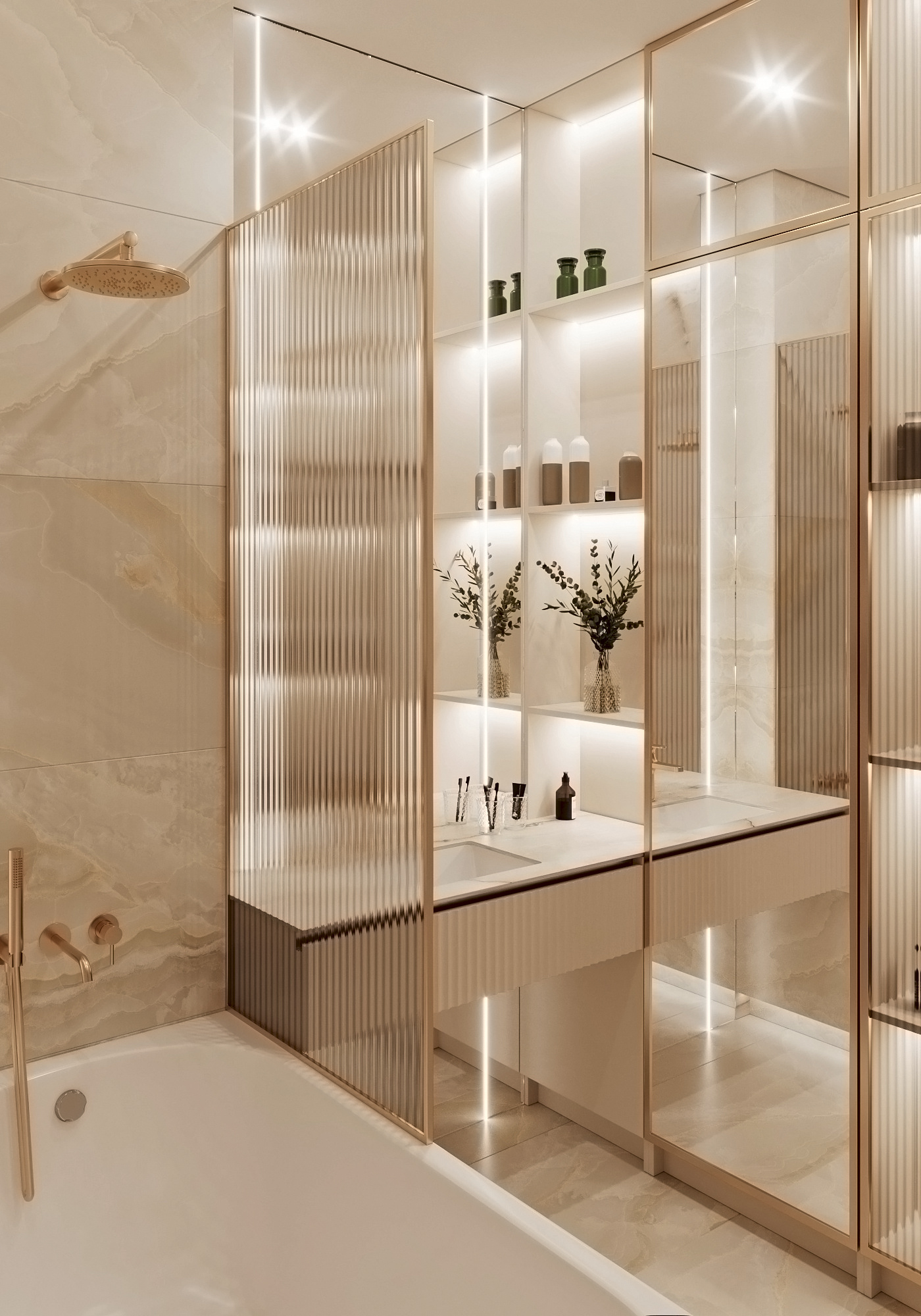 Современный интерьер квартиры 65 м² в светлых тонах