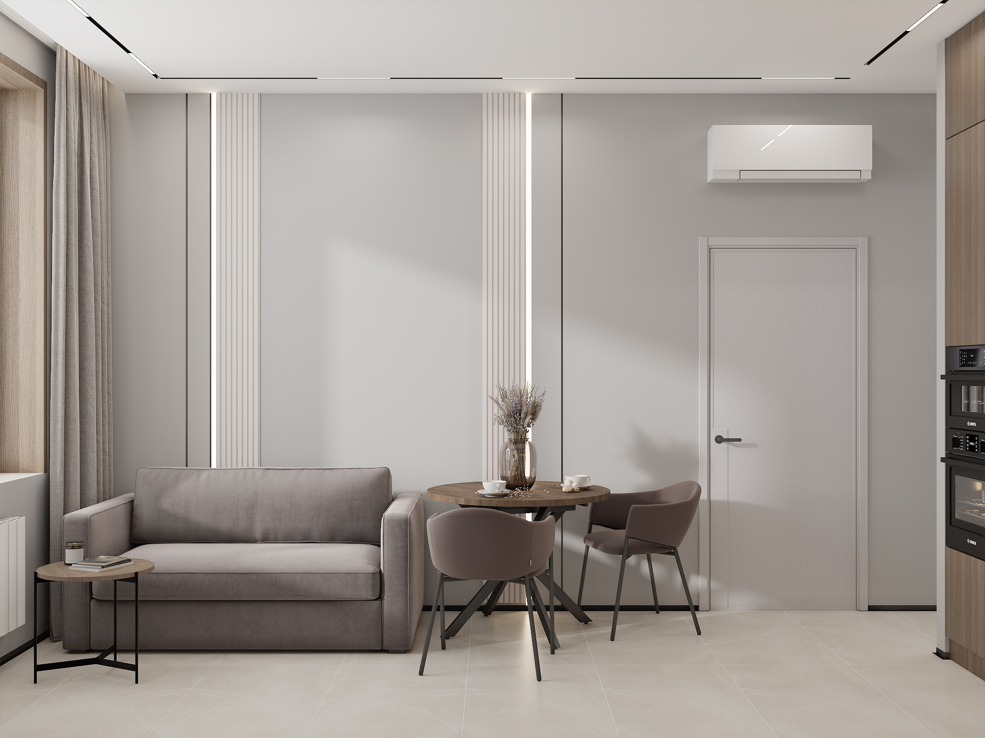 Светлая современная квартира 70 квадратных метров