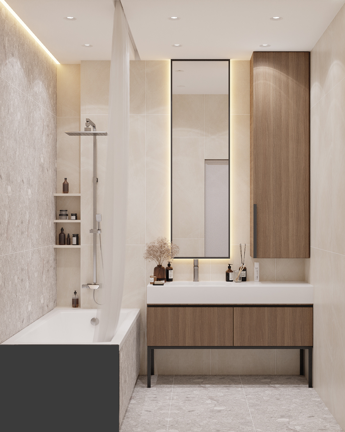 Светлая современная квартира 70 квадратных метров