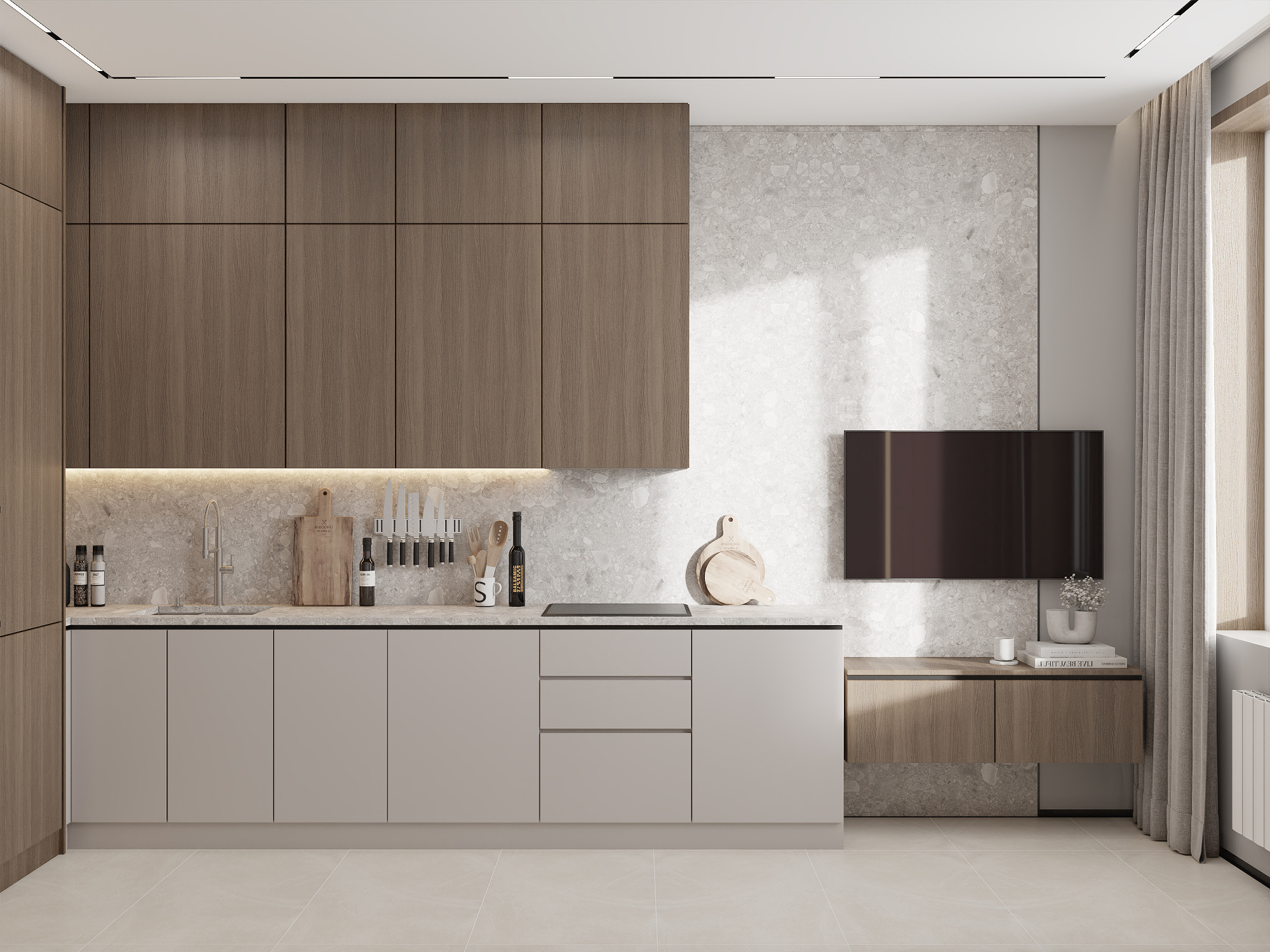 Светлая современная квартира 70 квадратных метров