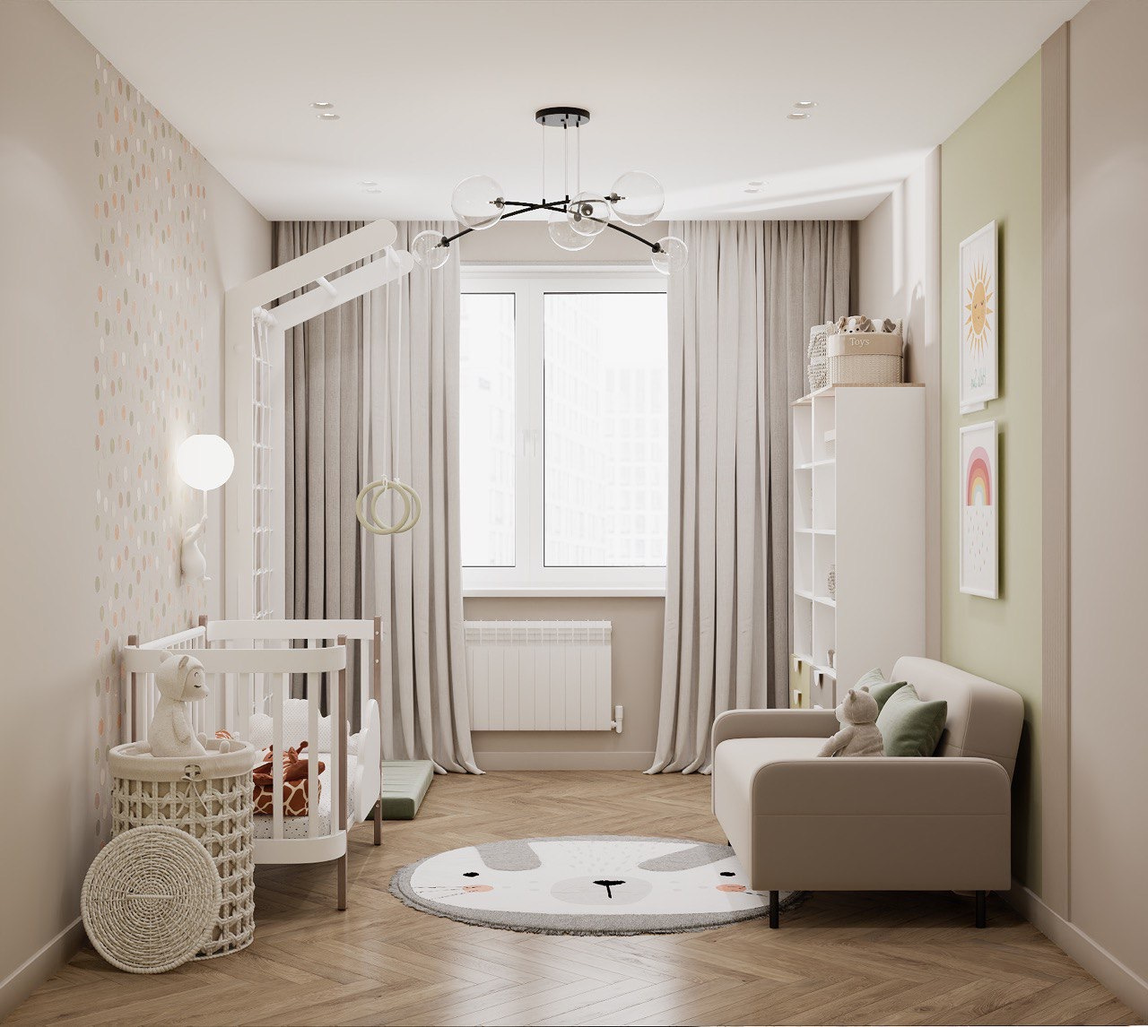 Светлая современная квартира в Москве 96 квадратных метров