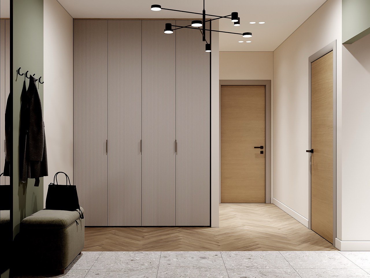 Светлая современная квартира в Москве 96 квадратных метров