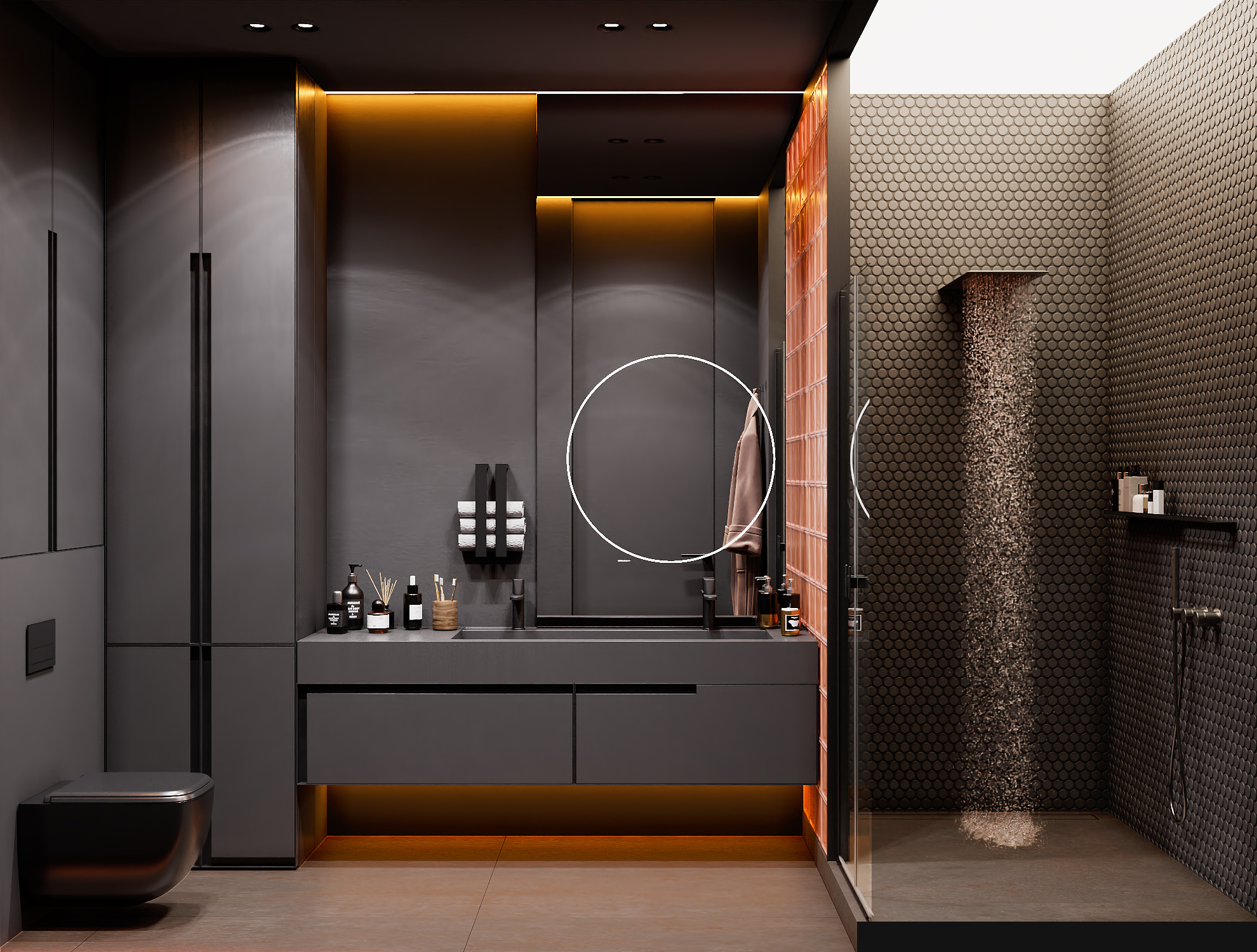 Обложка проекта: Квартира в Москве 80 кв м в темных тонах