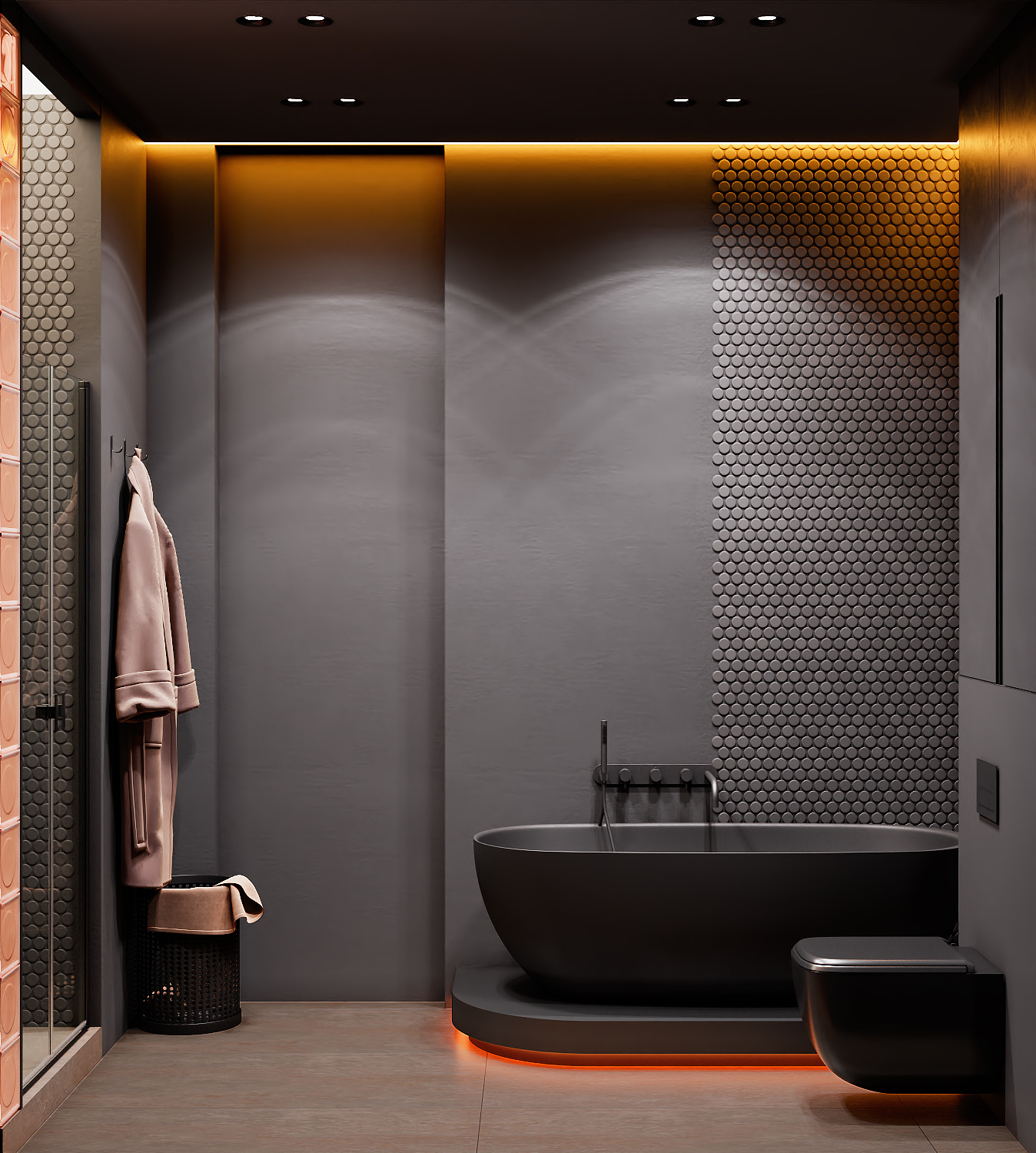 Квартира в Москве 80 кв м в темных тонах