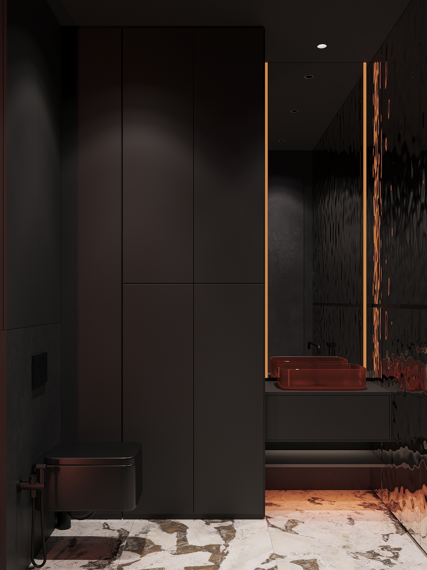 Квартира в Москве 80 кв м в темных тонах