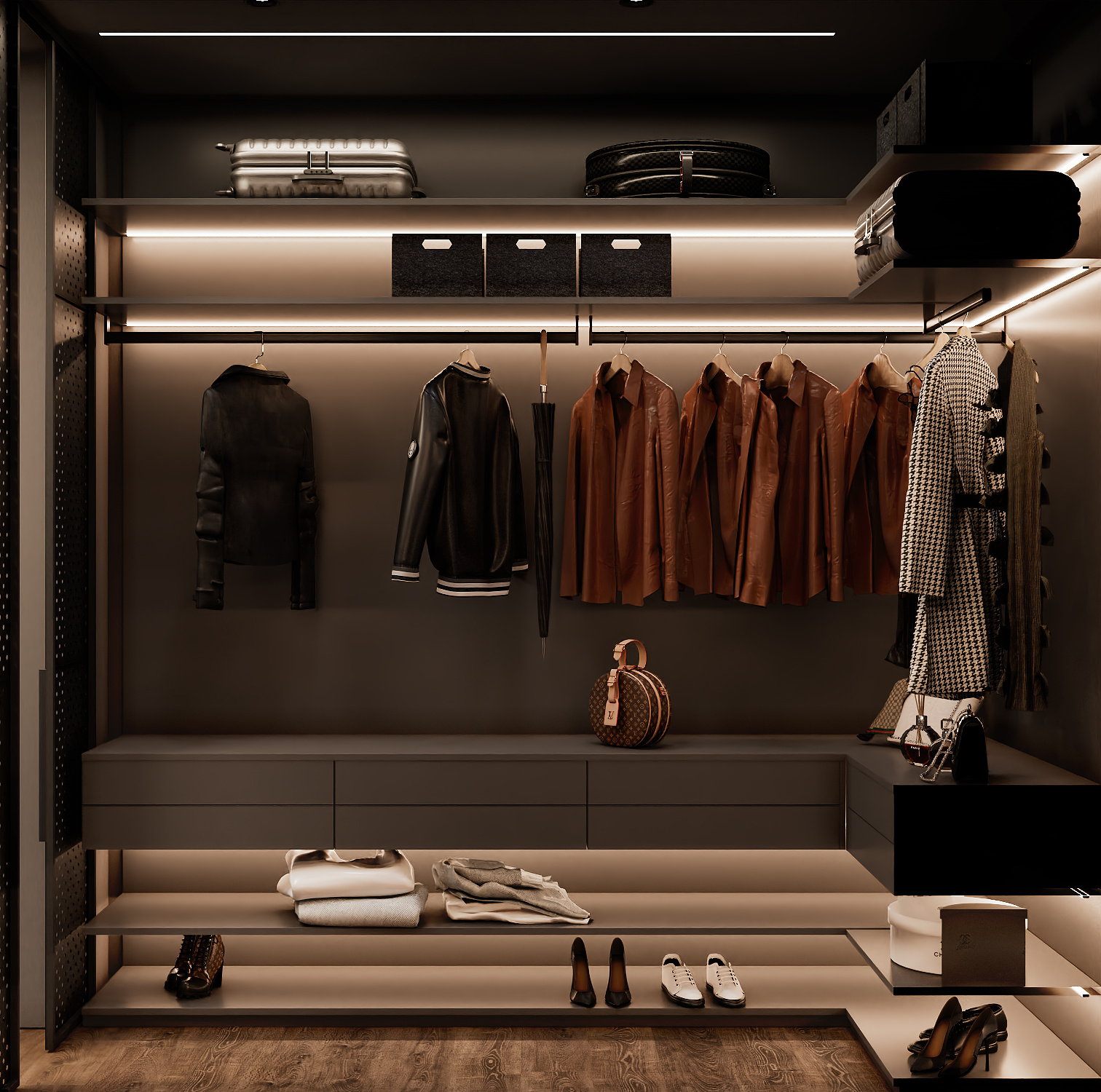 Квартира в Москве 80 кв м в темных тонах