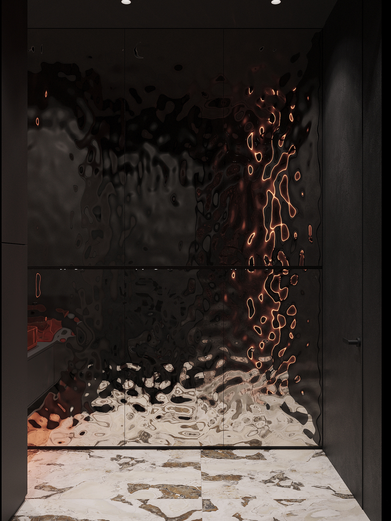 Квартира в Москве 80 кв м в темных тонах